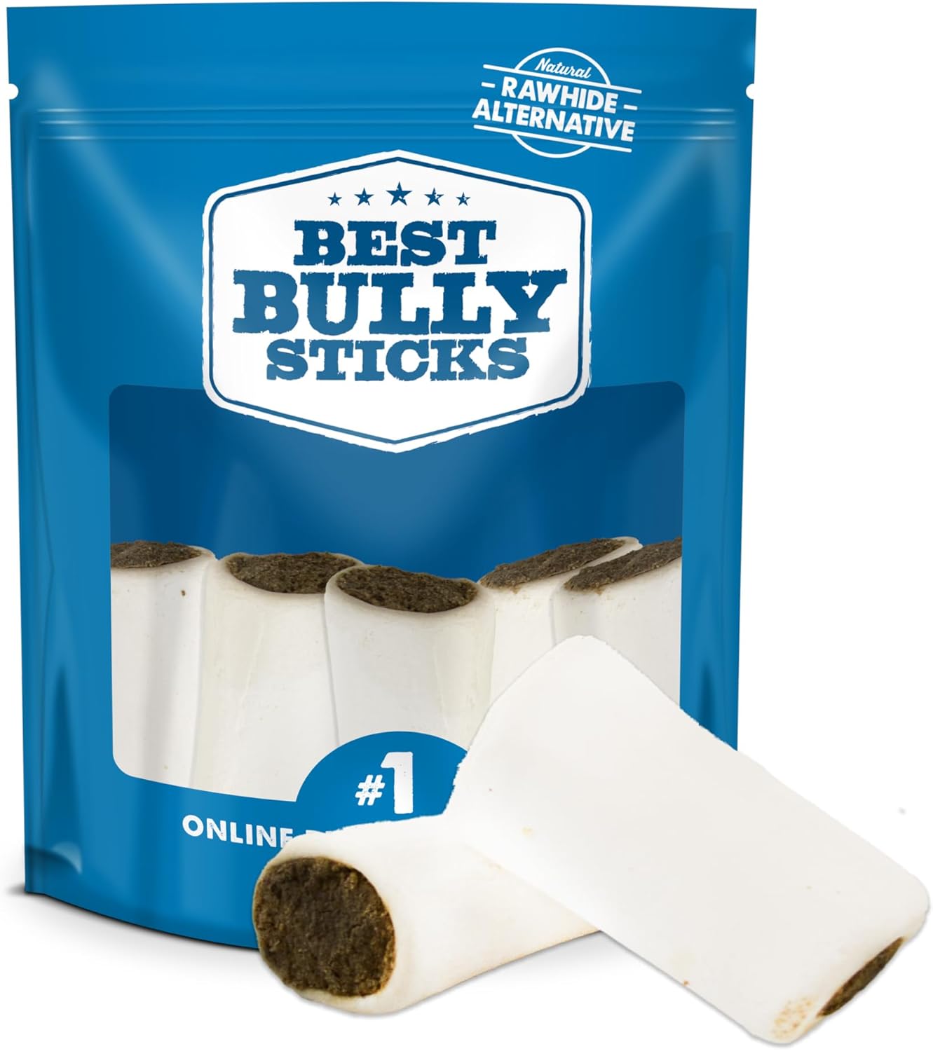 Best Bully Sticks Chicken and Apple Filled Bones - 3-4 Inch 5 Count (Pack of 1) - Long Lasting, Refillable Stuffed Dog Bone Treats for Dogs