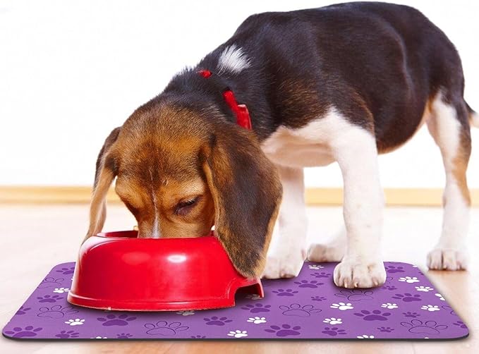Dog Food Mat, Absorbent Water Bowl Mats Cat Pet Feeding Placemats 24 * 32 inch
