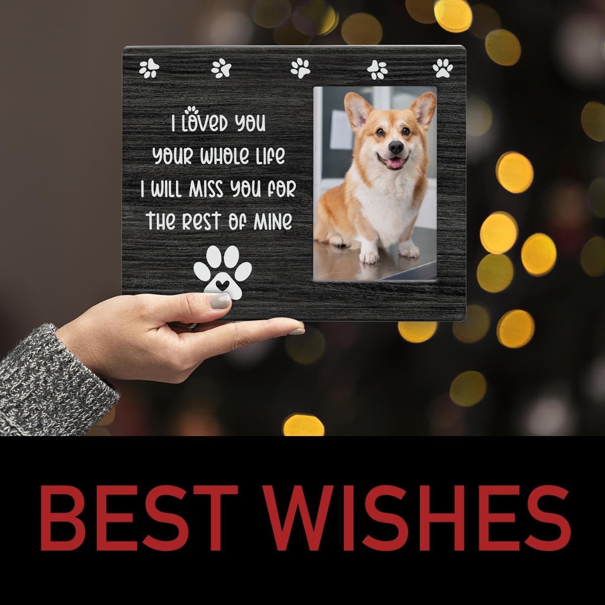 Pet Memorial Gifts for Dogs, Cat Memorial Gifts for Loss Of Cat, Pet Loss Sympathy Gift Picture Frame, Pet Loss Gifts, Pet Remembrance Gift Dog Cat Memorial Photo Frame for Wall Desk Shelf Table Decor