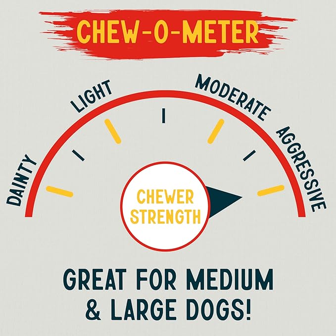 Canine Chews 10-11" Dental Coated Jumbo Rawhide Retriever Rolls (8 Pack) - Breath Freshening & Long Lasting Dental Chews for Dogs Large Size - Teeth Cleaning Dog Treats for Aggressive Chewers