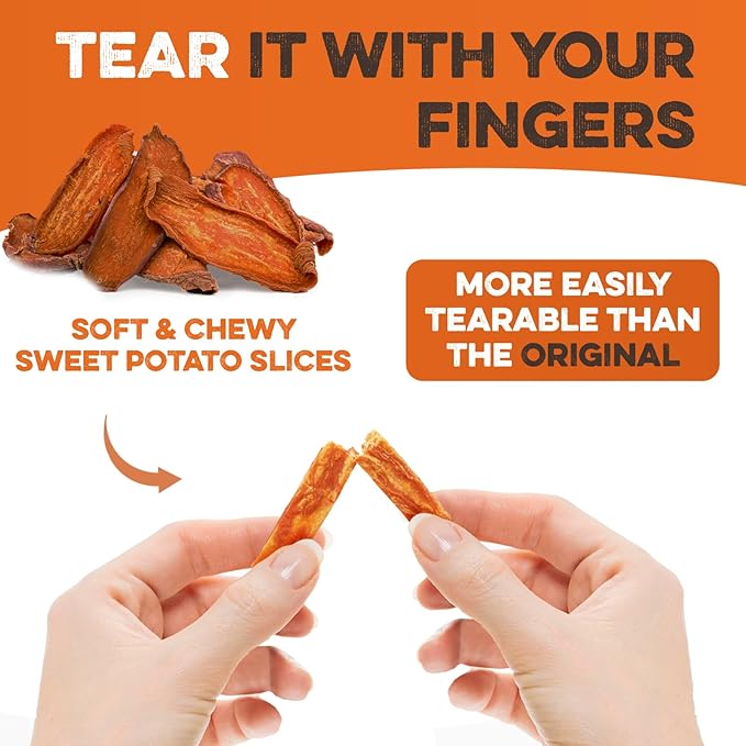 Sweet Potato Slices For Dogs - Soft & Chewy - Single Ingredient Dog Treats, Healthy 100% Natural Sweet Potato Dog Treats With No Added Preservatives - Softer & Great For Puppies Or Senior Dogs (5lb)