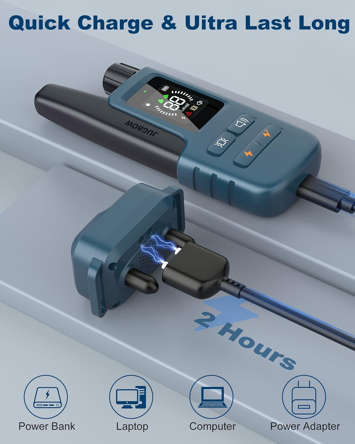 Jugbow - 4200FT Dog Training Collar with Remote IPX8 Waterproof Electric Collar with 4 Training Modes, Security Lock