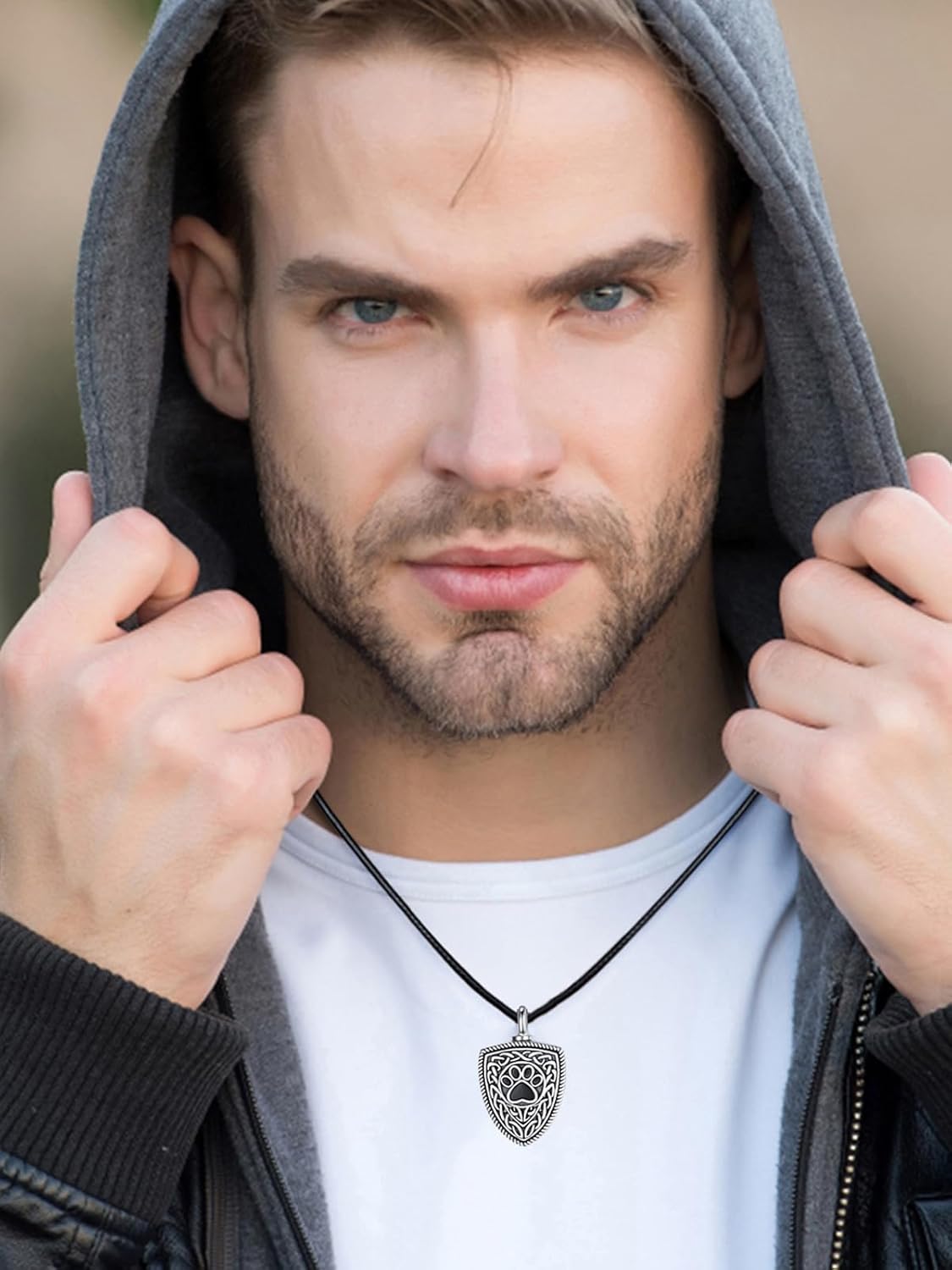 Dreamboat Pet Urn Necklace for Dog Cat Ashes 925 Sterling Silver Paw Print Cremation Keepsake Pendant Celtic Knot Memorial Jewelry Gifts for Women Men