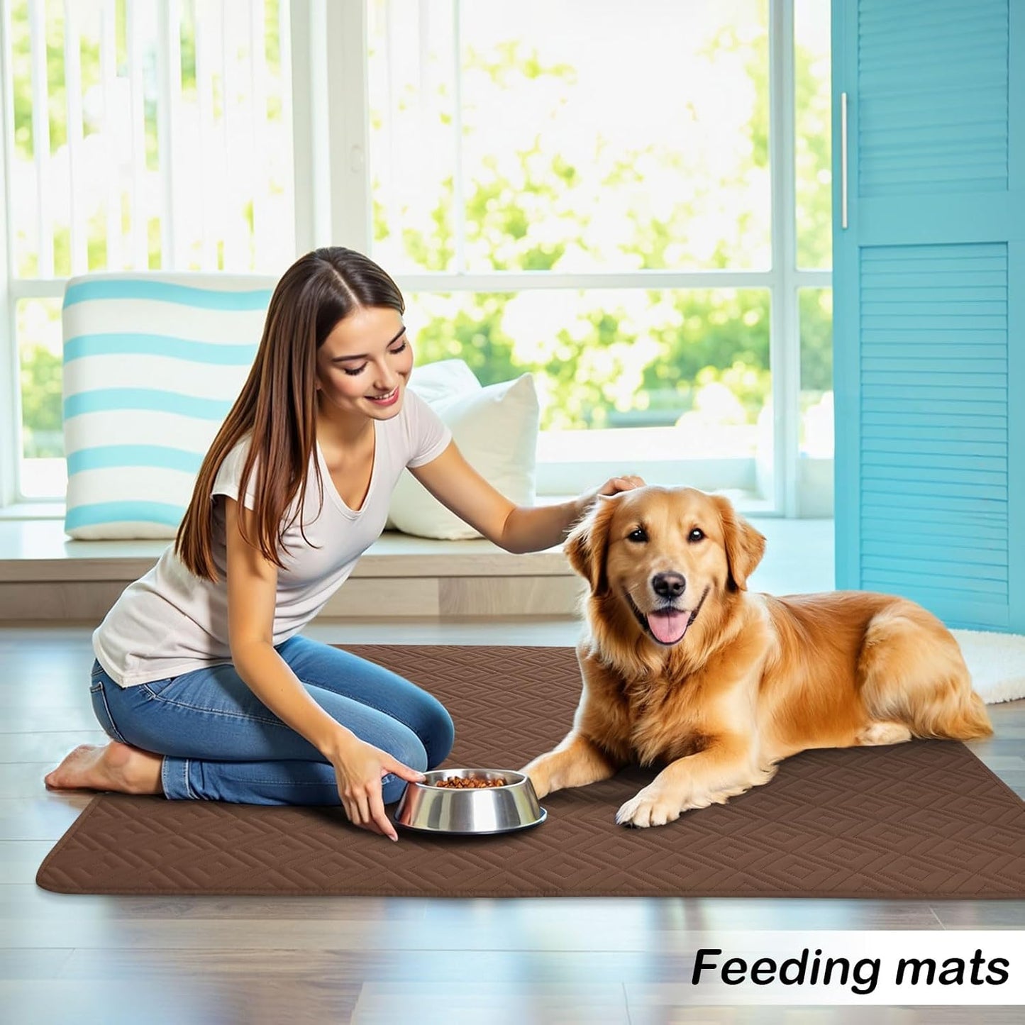 hyha Waterproof Dog Blanket, Soft Pet Bed Blankets, Waterproof Sofa Couch Cover for Dogs Washable, Reversible Pet Couch Covers for Sofa Furniture (30x80 Inch, Brown/Chocolate)