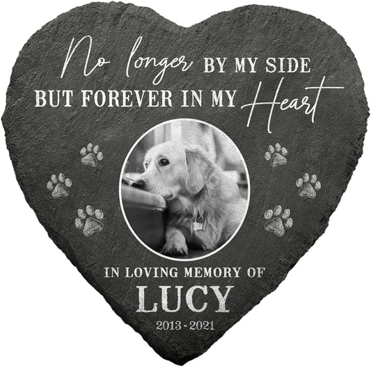 in Loving Memory of Dog Gifts - Heart Shaped Dog Memorial Stone - Personalized Pet Rock for Memorial Garden Decor - Dog Memorial Gifts for Loss of Dog Sympathy Gift