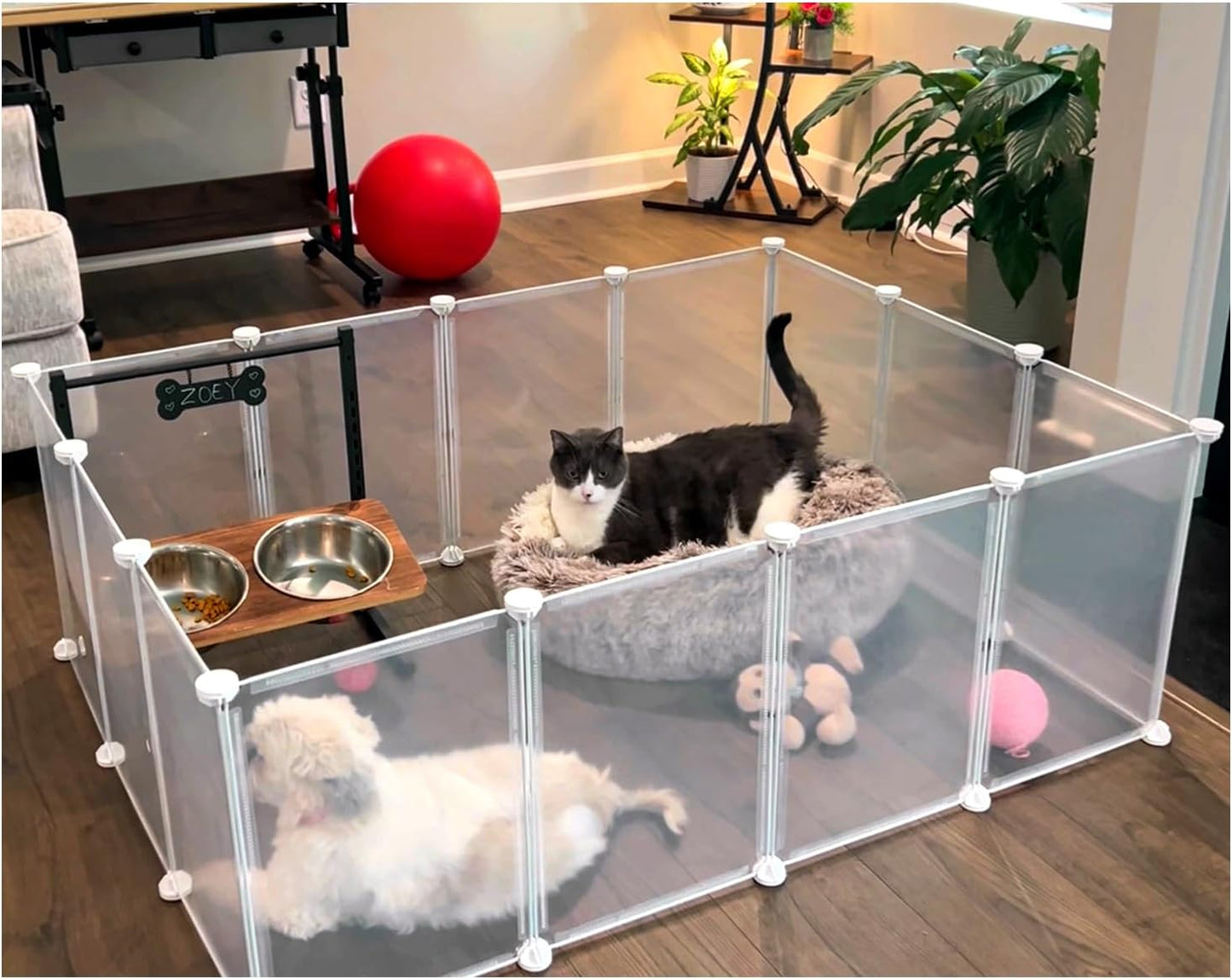 Indoor Puppy Playpen | Durable, Waterproof Pet Play Pen for Kittens, Rabbits, Guinea Pigs - DIY Easy Assembly, Safe & Secure, 16.5 X 12 Inch, 14 Panels
