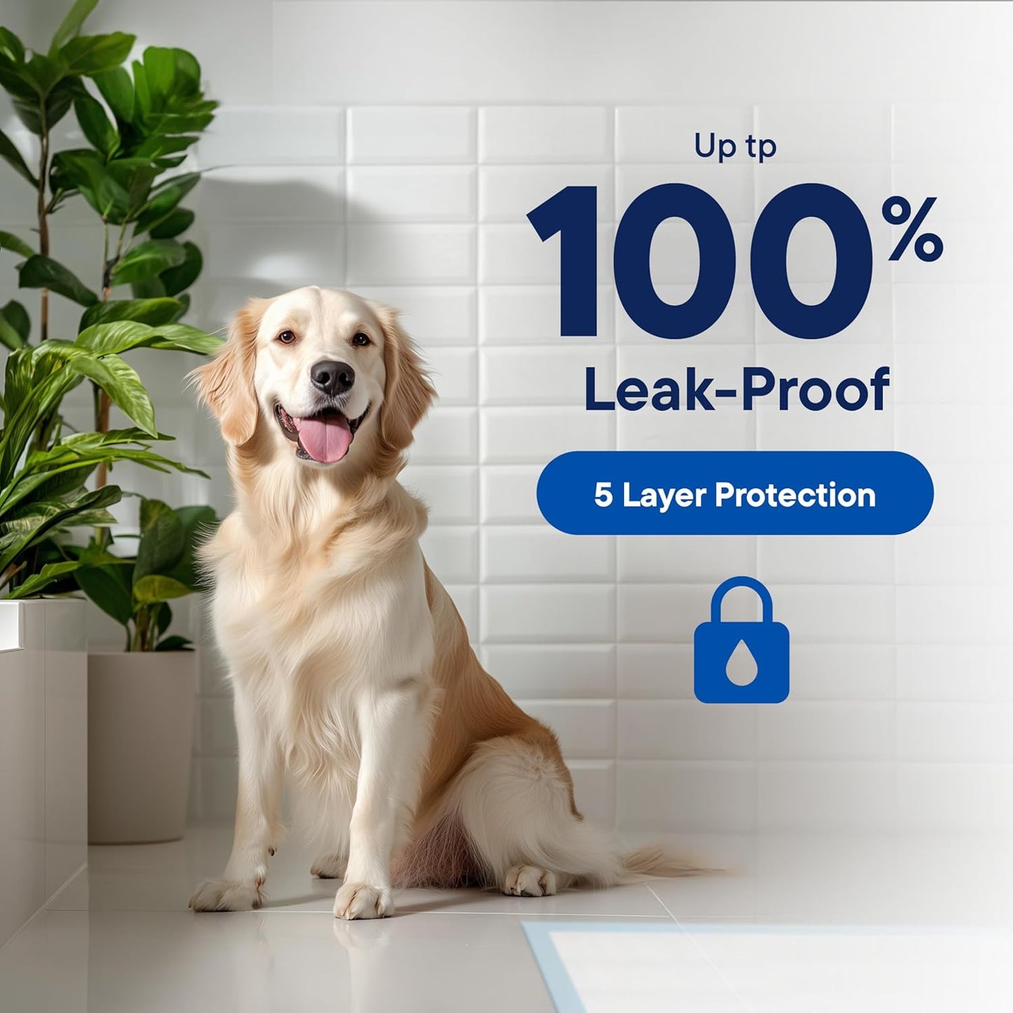 Puppy Pads XL 28x34 [100-COUNT] Pet Training Pad 28" x 34" Leak-Proof Pee Pads - Extra Large Quick-Dry Dog Pads - Heavy Duty Super Absorbent Wee Pad Bulk-Pack