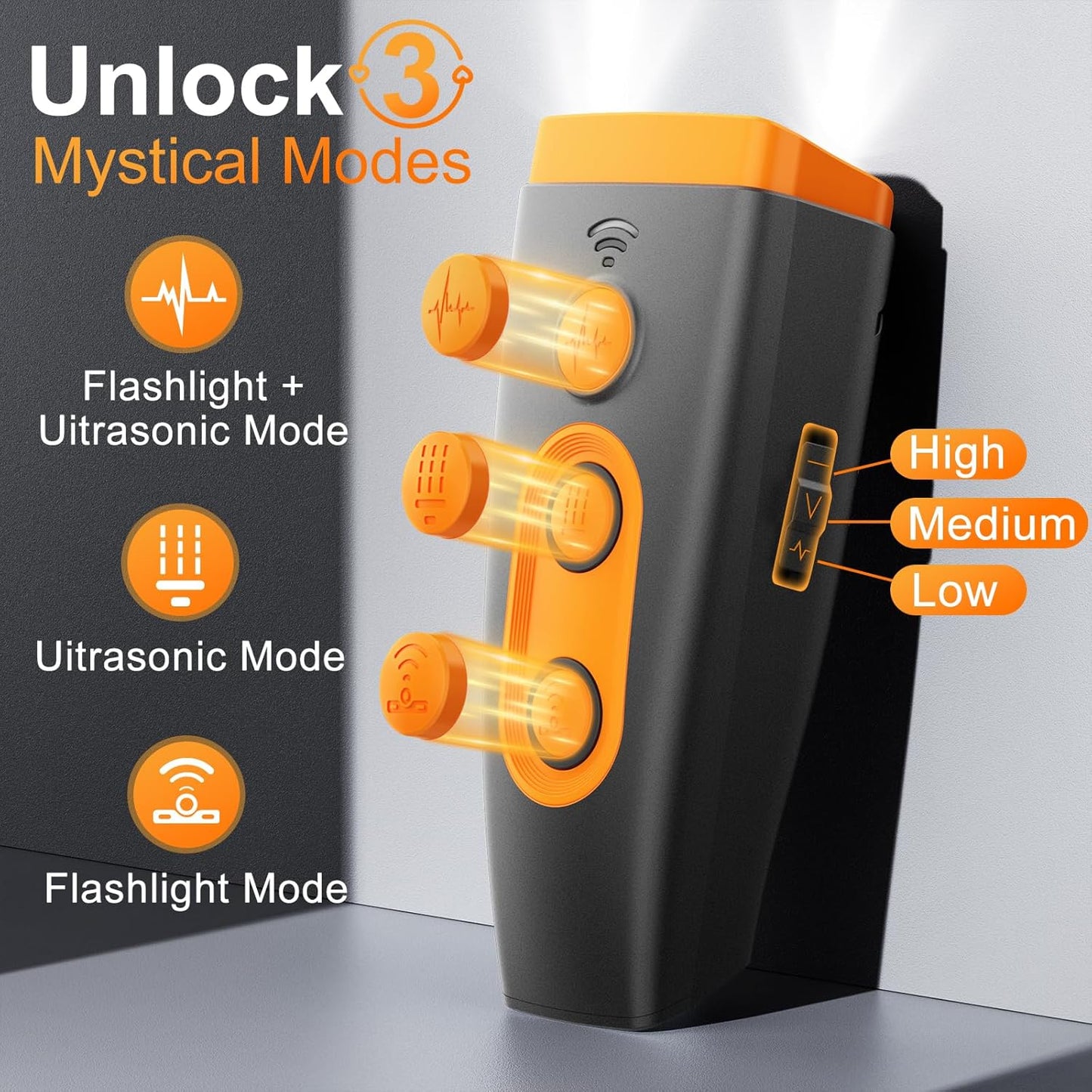 ELRINA Dog Bark Deterrent Devices, Bark Shield for Dogs, Variable Frequency Ultrasonic Anti Barking Device, Training Safe & Effective Pet Corrector to Stop Barking, Digging, Fight, Bad Behavior