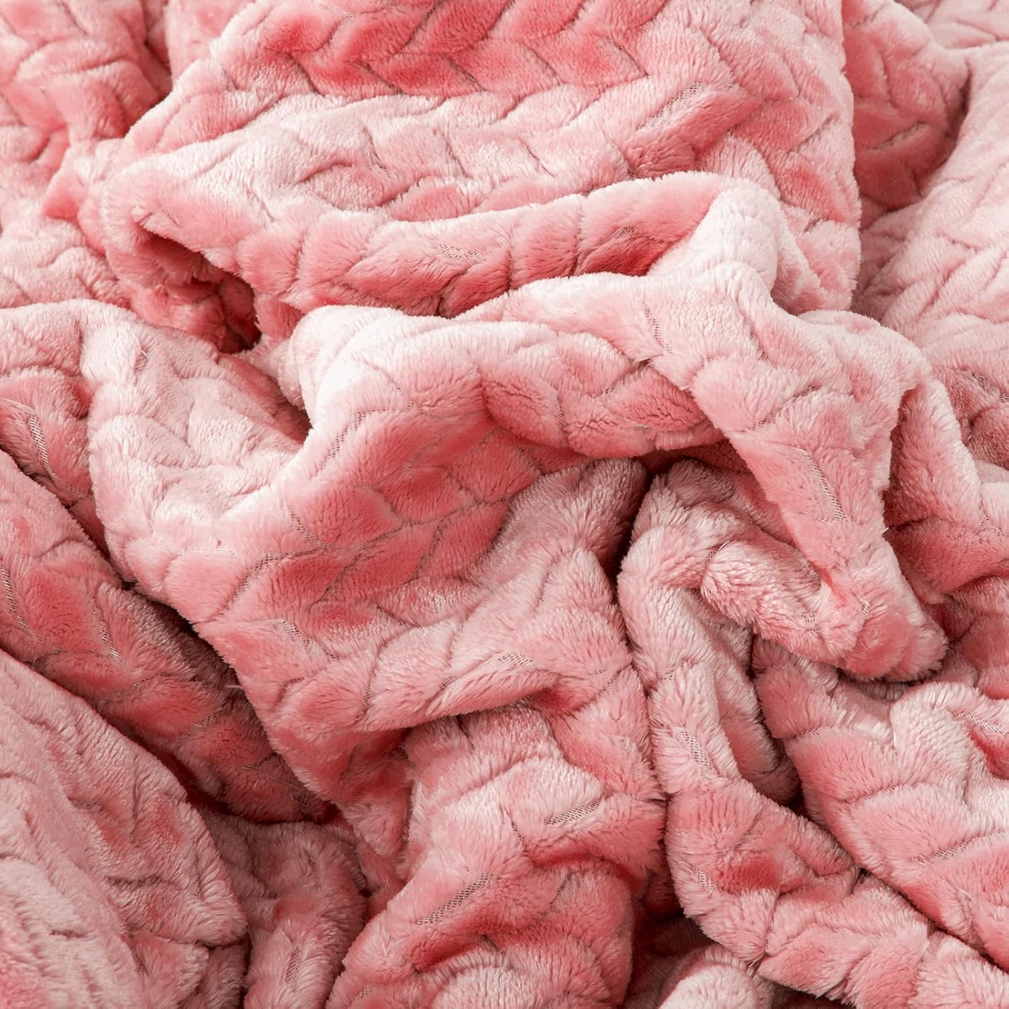 Fuzzy Blanket or Fluffy Blanket for Baby Girl or boy, Soft Warm Cozy Coral Fleece Toddler, Infant or Newborn Receiving Blanket for Crib, Stroller, Travel, Outdoor (40" x 48", MD-Rose Pink)