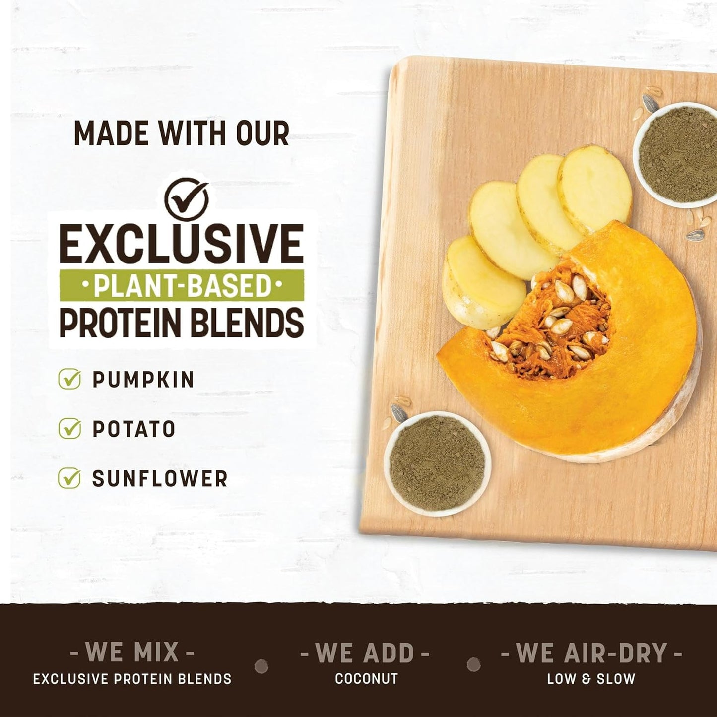 Earth Animal Wisdom Air-Dried Jerky From the Seed Recipe | Dog Treats | Dog Snacks | Premium Natural Plant-Based Jerky Strips | 4 oz |Made in the USA (Pack of 1)