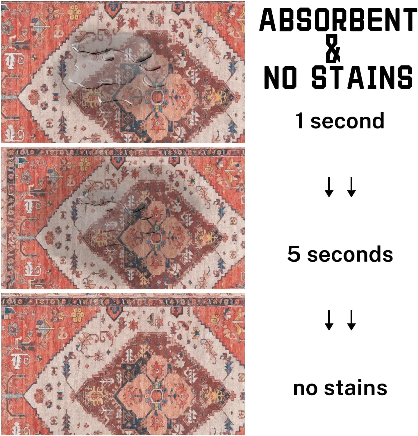 Absorbent Pet Dog Bowl Mat for Food and Water, Pet Cat Food Feeding Mat with Non Slip Rubber Backing, Dog Food Mats for Floors Waterproof, 24"x32"