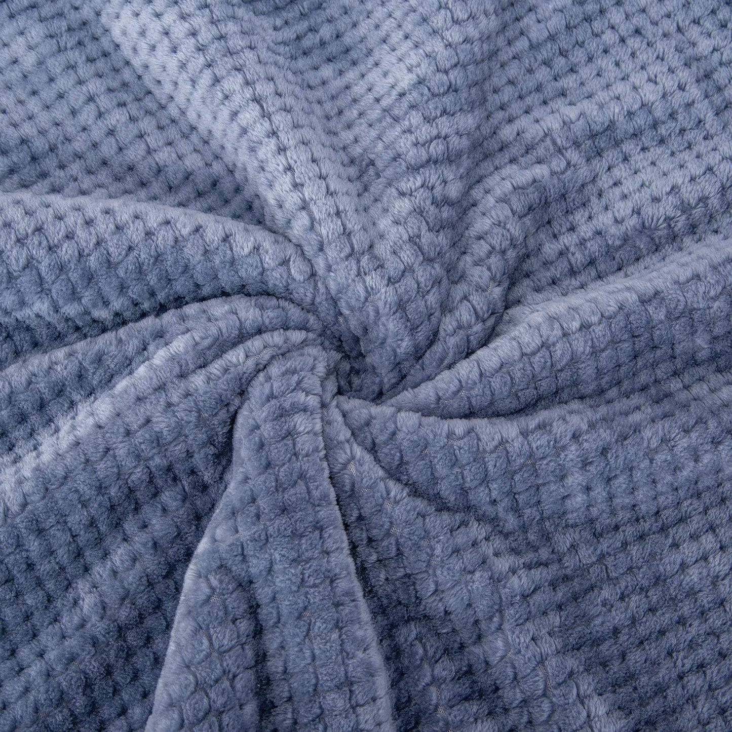DW Plush Fleece Receiving Blanket for Dog, Cat, Pet - Warm & Soft, Couch, Sofa, Travel & Outdoor, Camping (32" x 40"), Smoked Blue