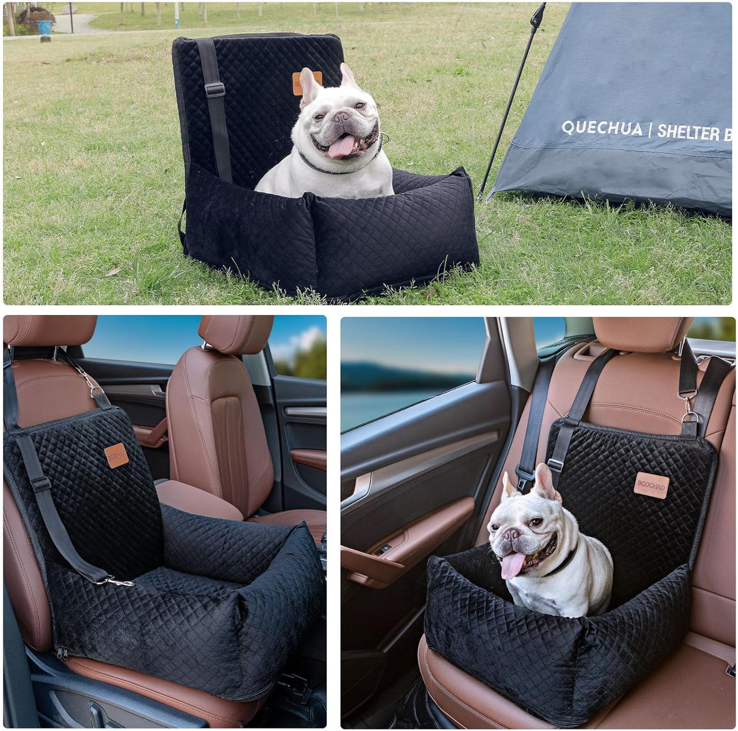 Dog Car Seat Pet Booster Seat Pet Travel Safety Car Seat,The Dog seat Made of Materials is Safe and Comfortable, and can be Disassembled for Easy Cleaning (Black)