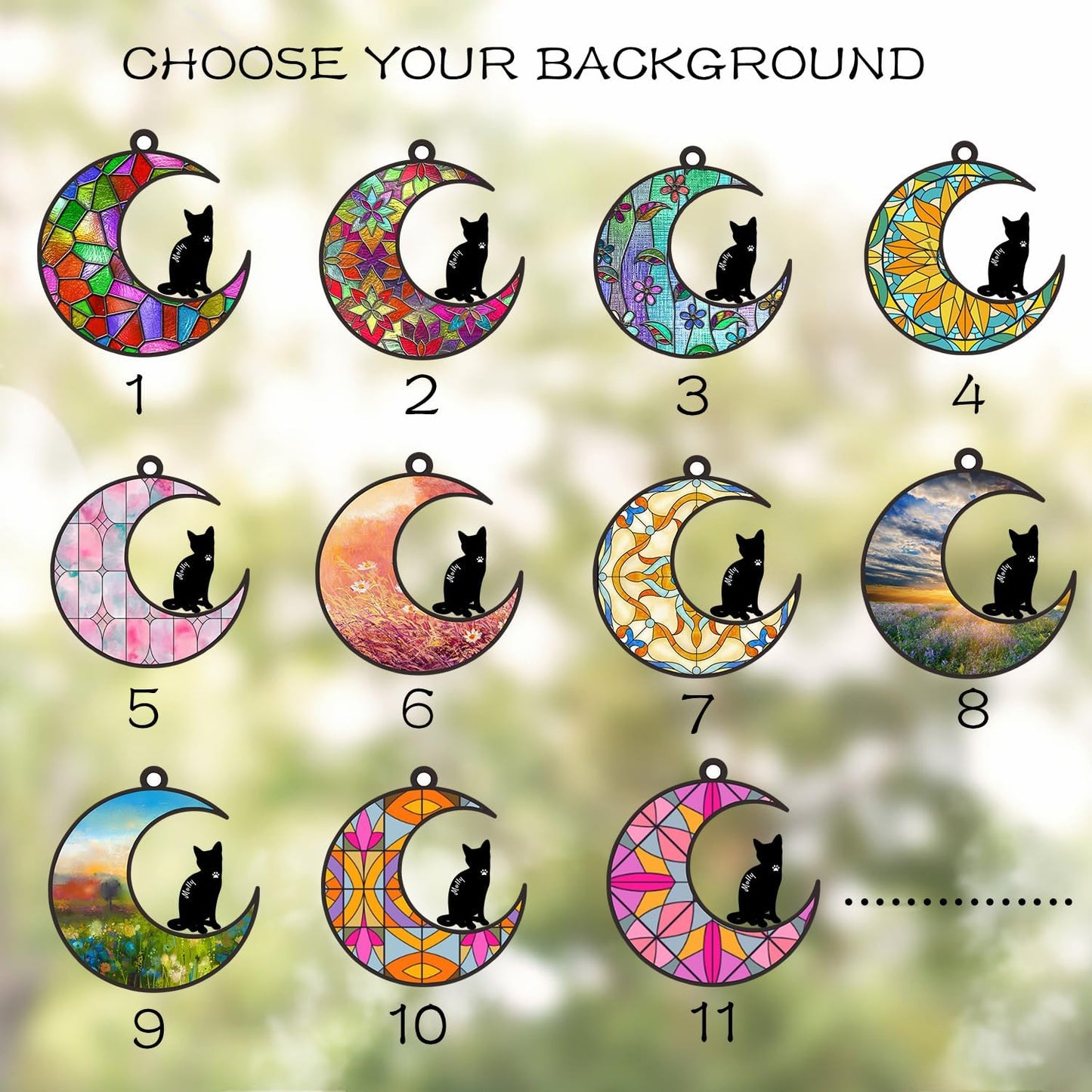 Memorial Suncatcher,Memorial Gift for Loss,Personalized with Name Date Breeds Suncatcher,Loss of Cat Sympathy Gift for Cat Lovers,Christmas Ornament Window Hangings