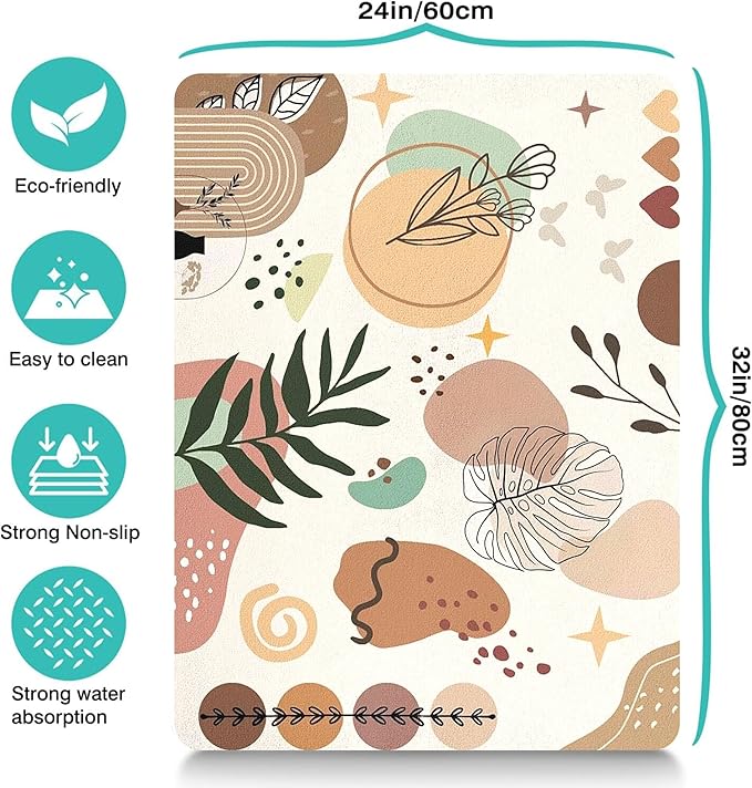 Pet Feeding Mat for Floors Waterproof Dog Mat for Food and Water Absorbent Quick Dry Non Slip mat for Cat Bowls