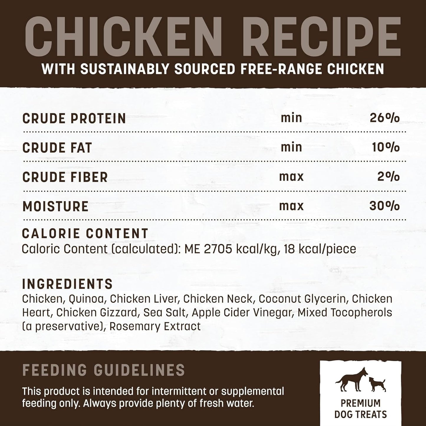 Earth Animal Wisdom Air-Dried Jerky Chicken Recipe | Dog Treats | Dog Snacks | Premium Natural Chicken Jerky Strips | 4 oz | Made in the USA (Pack of 1)