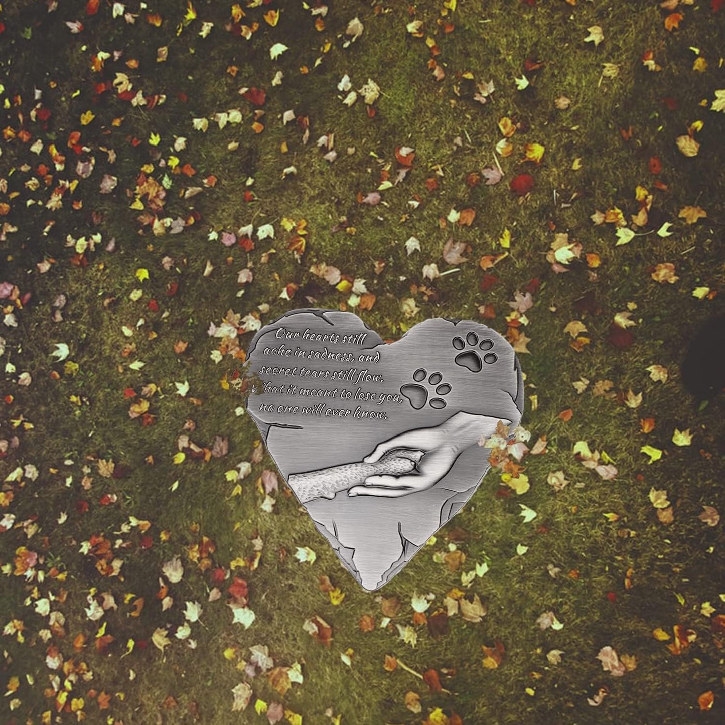 Pet Memorial Stone Plaque Pet Headstone,Customize Indoor/Outdoor Garden Plaque Grave Markers with Pet Name,Personalized Cat Dog Memorial Plaques,Loss of Pet Sympathy Gift-Acrylic Material