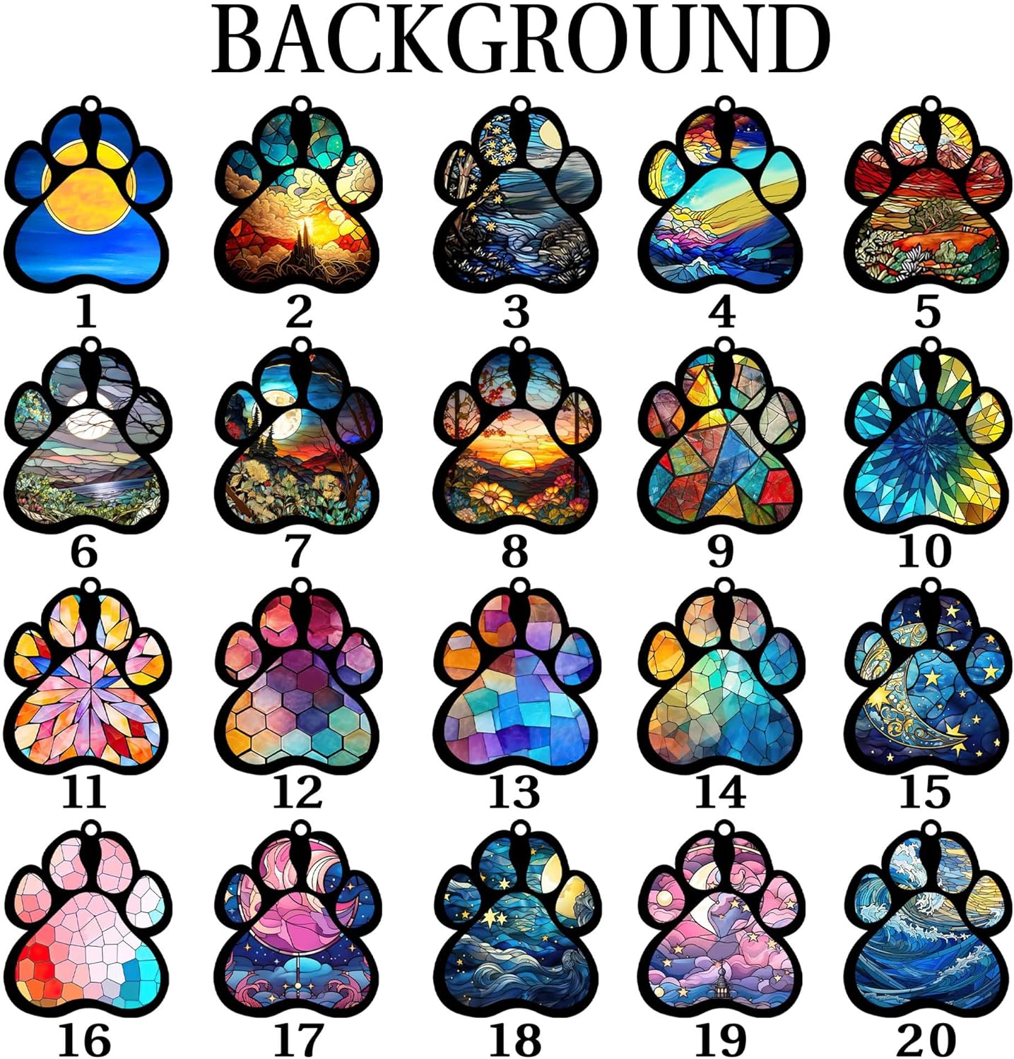 LOVELYPOD Personalized Dog Memorial Suncatcher, Custom Pet Memorial Gifts for Loss of Dog, SunCatcher Gift for Someone Who Lost A Pet, Stained Glass Acrylic Sympathy, Hanging Garden Decor with Paw