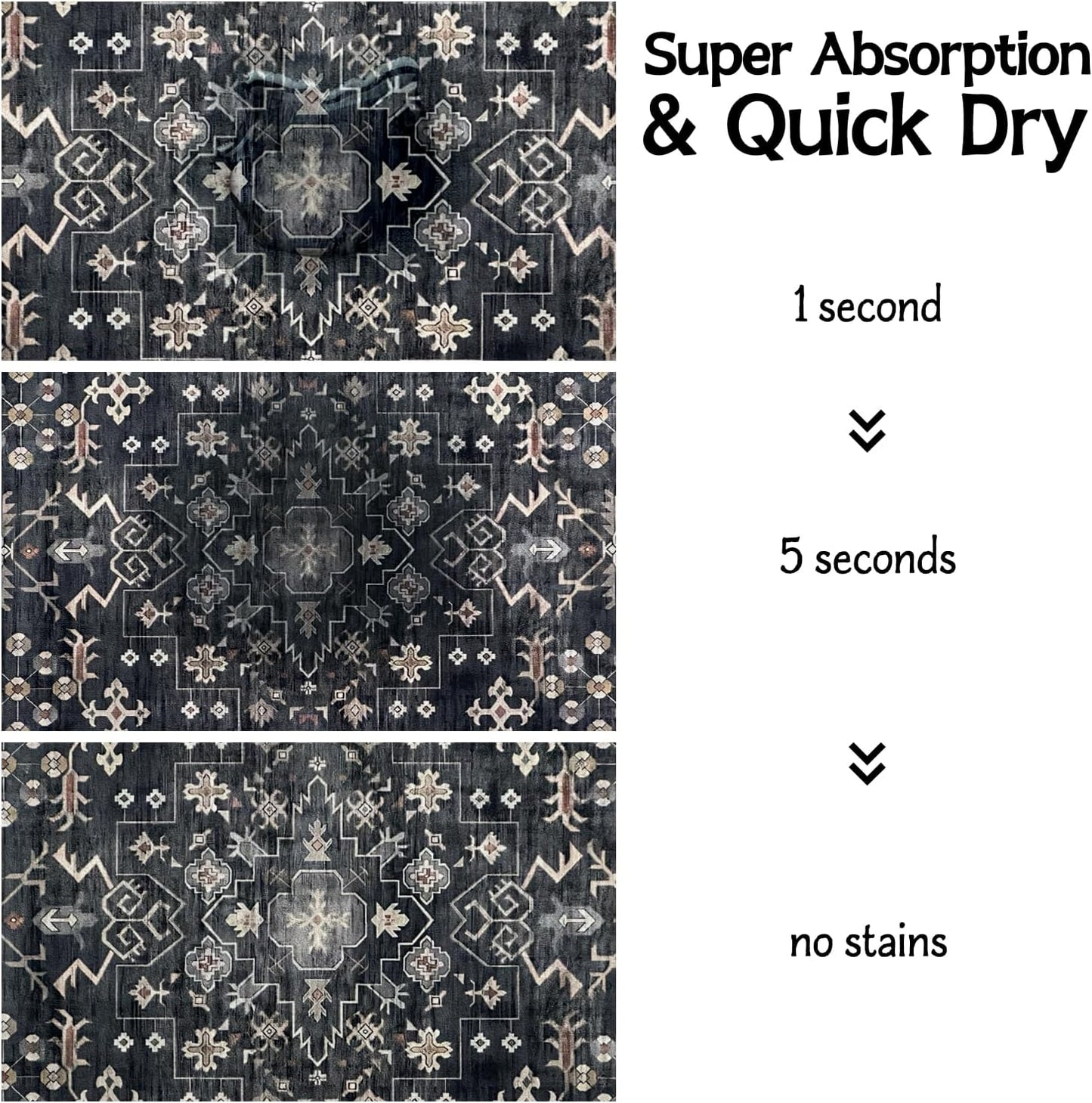 Pet Food Mats for Floor, Absorbent Dog Mat for Food and Water Dispenser Mat, Dog Food Mat Quick Dry Cat Food Mat Pet Supplies