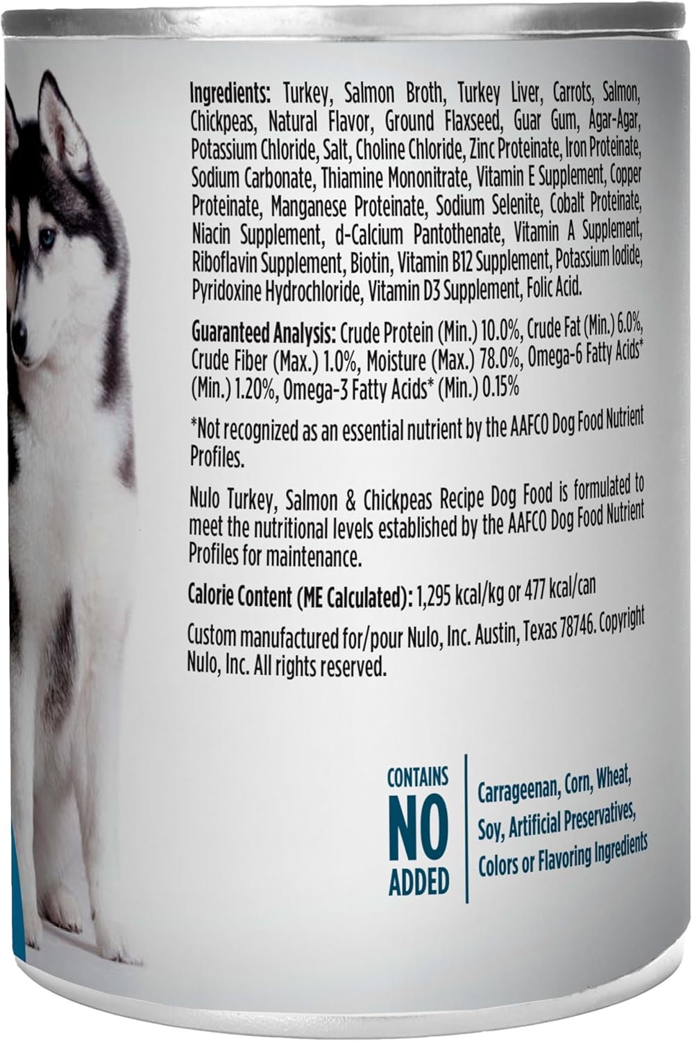 Nulo Grain-Free Turkey, Salmon, & Chickpeas Recipe Adult Wet Canned Dog Food, 13 Ounce, 12 Cans