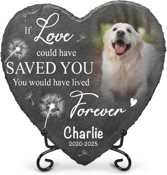Custom Dog Memorial Stones Personalized Dog Gifts | Pet Stones Memorial Dogs with Photo | Pet Memory Thoughtful Gifts for 4-Legged Companion Passed Away | Best Remembrance Gift for Pets Loss