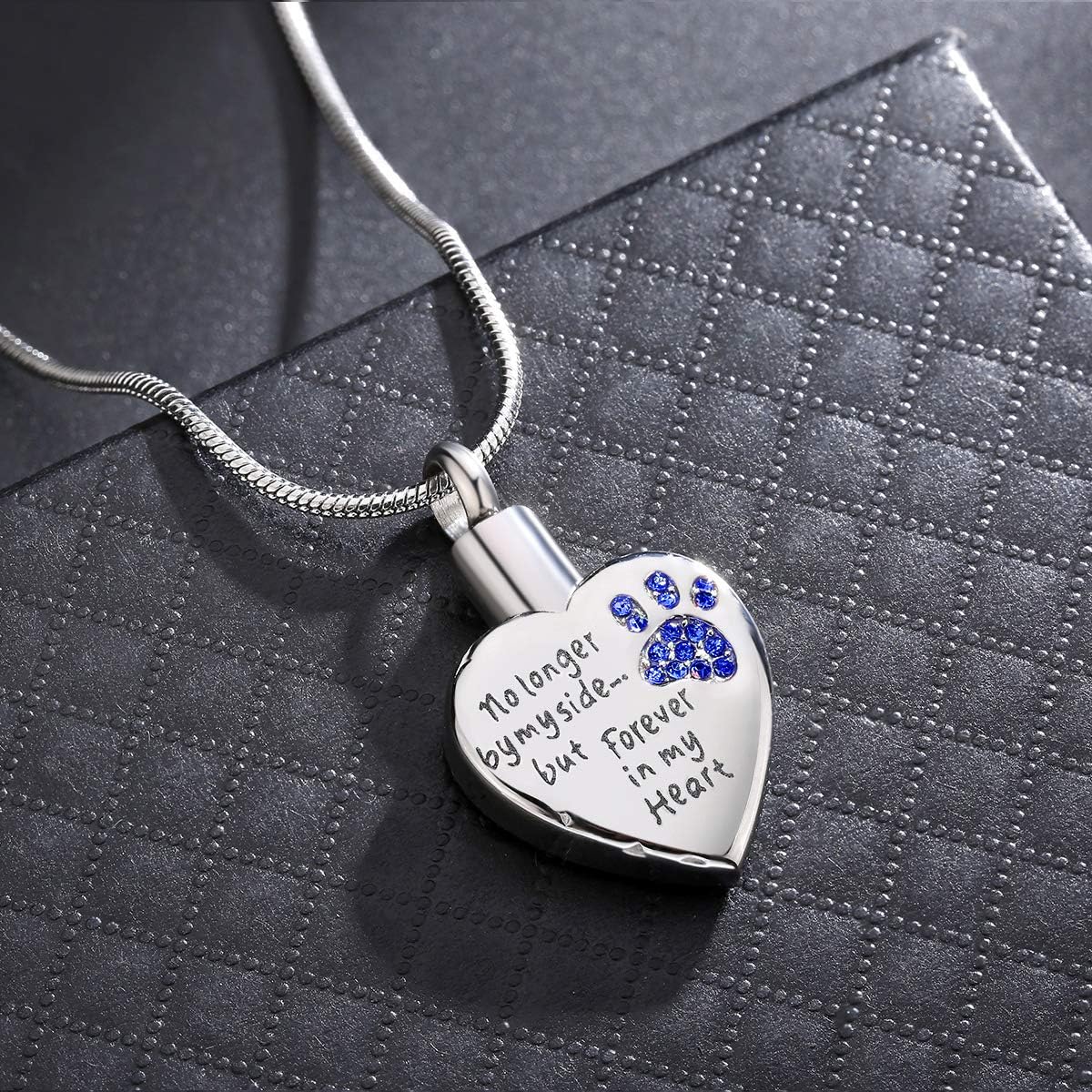 Cremation Jewelry for Ashes for Dog Cat Waterproof Pet Memorial Urn Pendant Necklace for Ashes