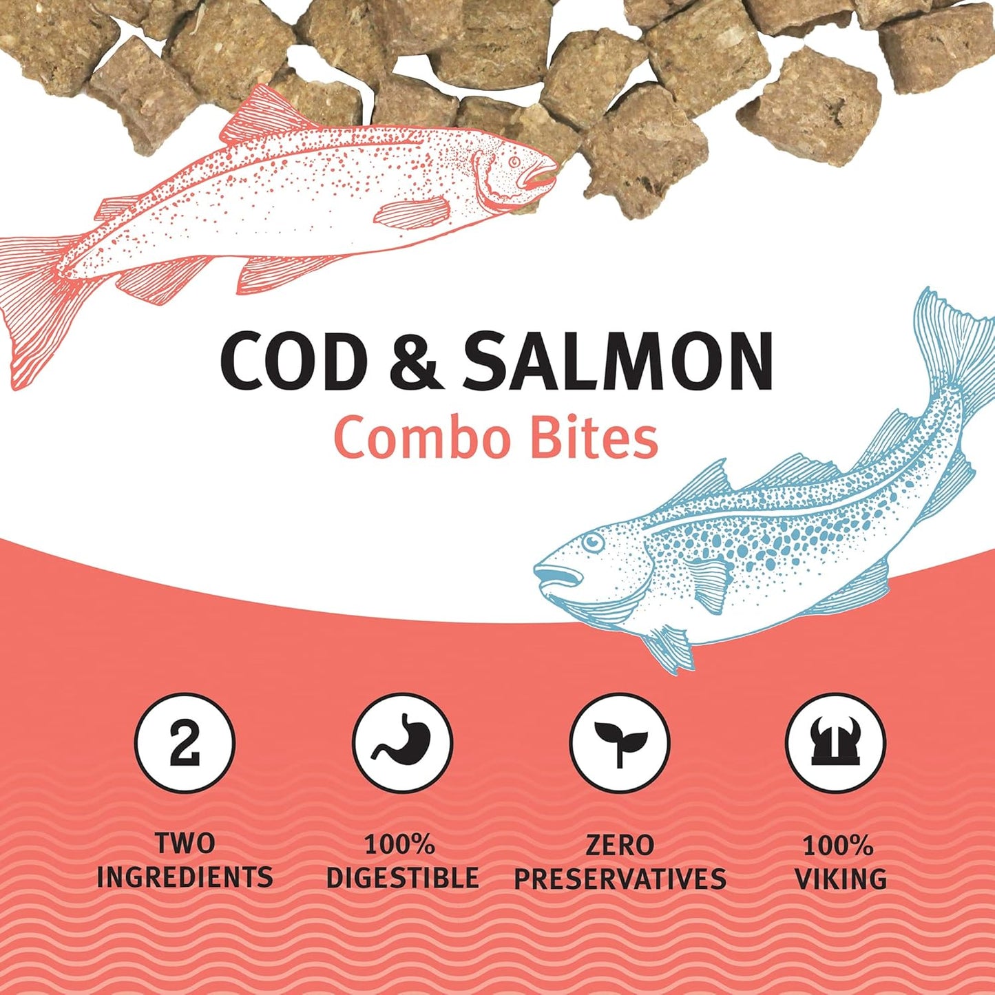 Icelandic+ Plus Cod & Salmon Combo Bites Dog Treat 3.0-oz Bag