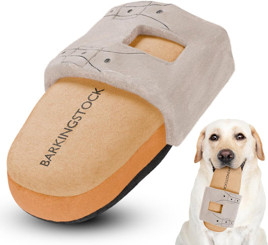 Barkingstock Shoe Dog Toy with Squeaker and Crinkle - Funny Cute Parody Pets Toys - Toys for Small, Medium and Large Pets - Puppy Birthday Gifts - Funny Pet Toys