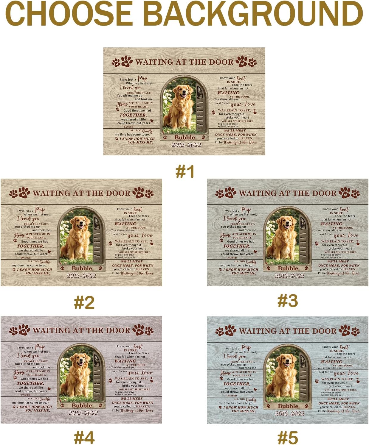 Bemaystar Dog Memorial Gifts for Loss of Dog-Personalized Pet Memorial Gifts for Dogs Cats, Custom Pet Memorial Stone Frame, Loss of Pet Sympathy Gift Dogs Bereavement Gifts 5.9x3.9