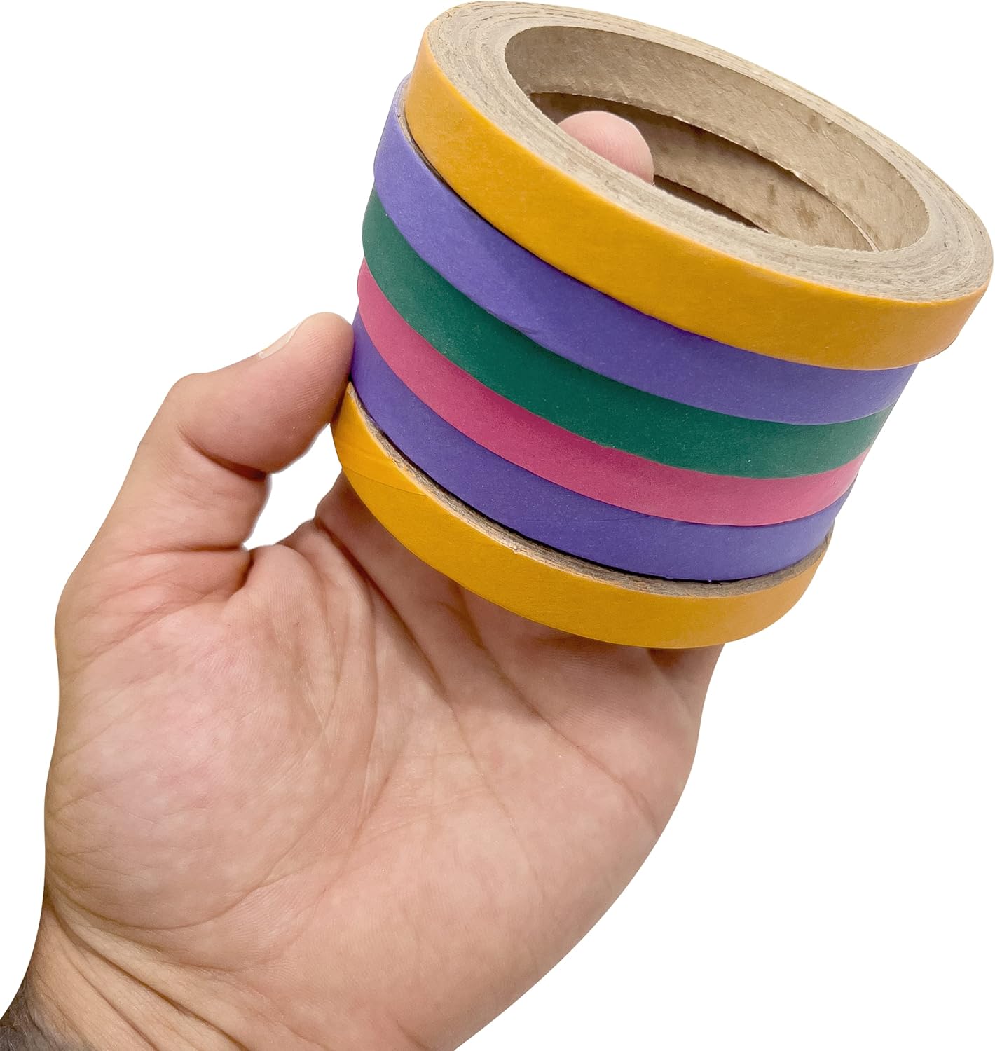 8014 Big 4 Inch Donuts Pk18 - Large Size Compressed Cardboard Chewable Bird Foot Toys, Bright Outer Paper Strip, Lots of Shreddable Layers, Great for Med to Large Size Birds