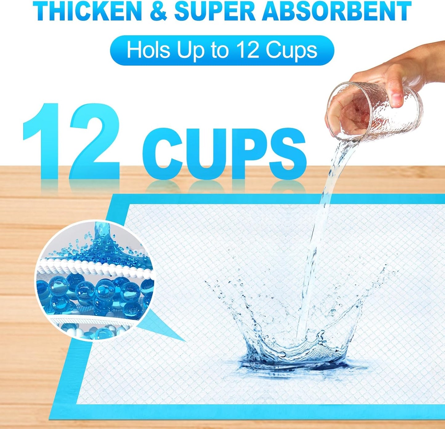 Pee Pads for Dogs & Cats 40"x40" 40 Count, Puppy Pads Extra Large, Disposable Thicken Pet Training Pads for Doggie Rabbits, Incontinence Underpads Ultra Absorbent & Quick-Dry, Leakproof Potty Pad