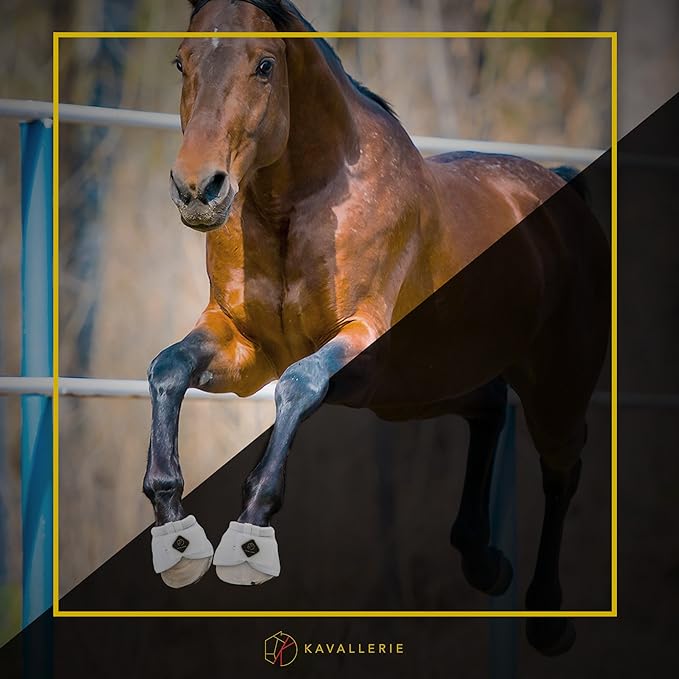 Kavallerie PRO-K Soft No Turn Bell Boots Ultimate Hoof Protection, with Anti-Spin Fastening System, Durable & Prevents Overreaching