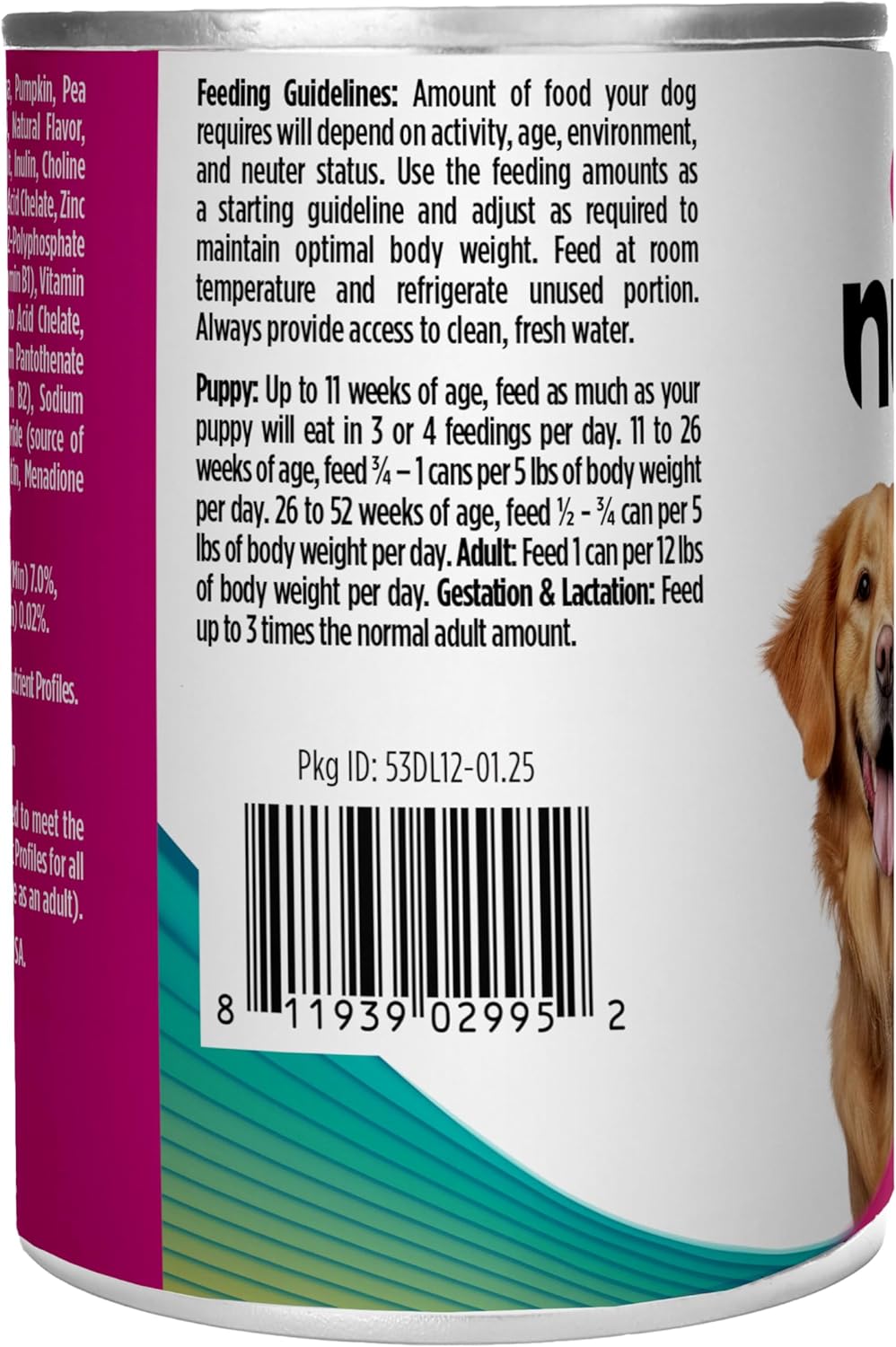 Nulo Land & Sea for Adult Dogs & Puppies Lamb & Herring Recipe in Broth 12 Ounce Cans, Pack of 5