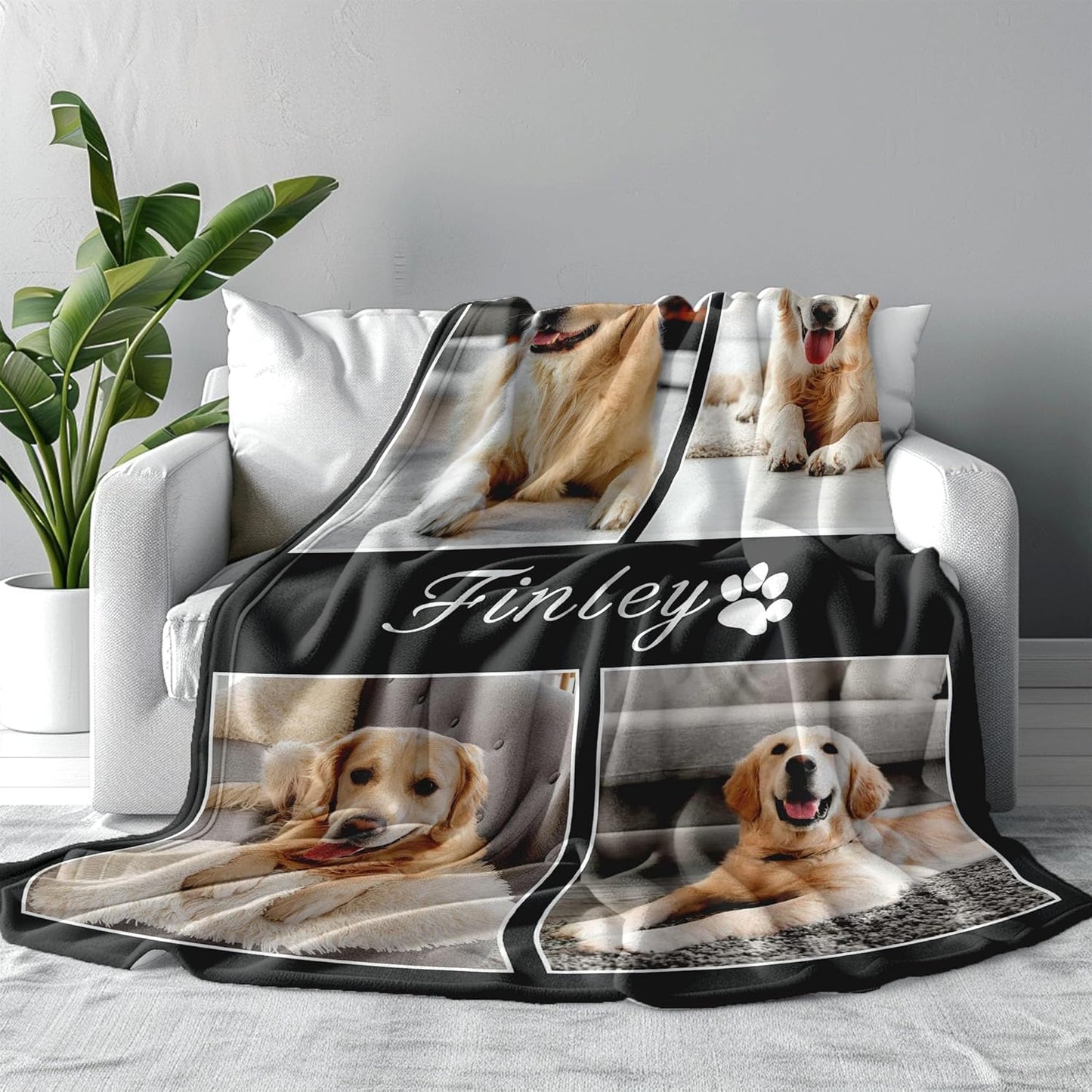 Funny DIY Personalized Pet Memorial Blanket with Photo Pet Memorial Gifts for Dogs Cats Loss of Dog Sympathy Gift Dog Bereavement Remembrance Pets Loss Gifts Custom Dogs Picture Blanket