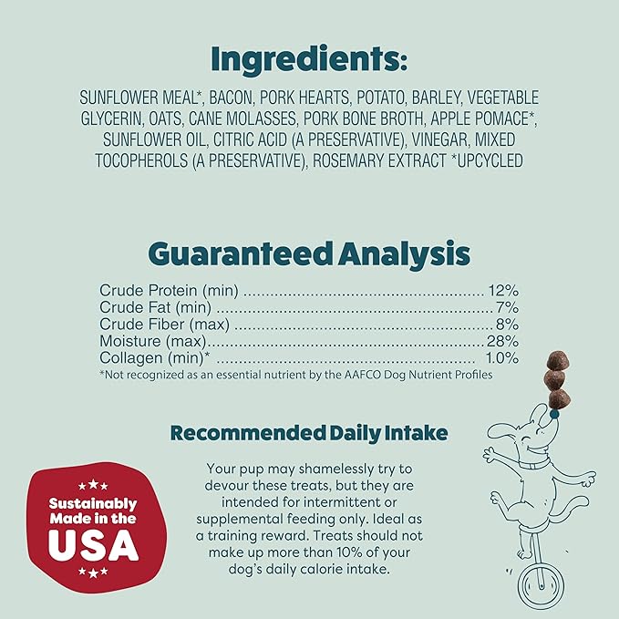 Shameless Pets Bone Broth Dog Training Treats – Soft, Natural Puppy & Dog Treats with Collagen – Healthy, Low-Calorie Training Chews for Small, Medium & Large Dogs - 8 oz (Pack of 1)