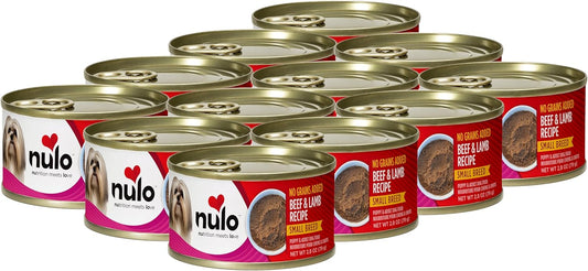 Nulo Grain-Free Small Breed Wet Canned Puppy & Dog Food, Beef and Lamb 2.8 Ounce, 12 Cans