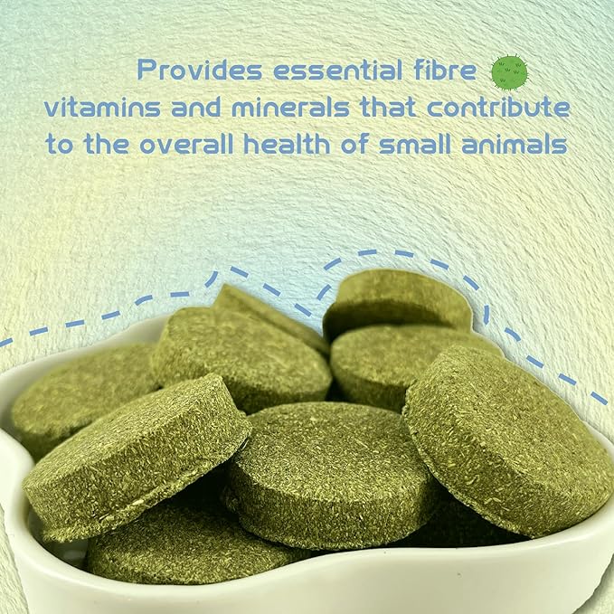 Timothy Grass Dental Chews Hard Round Hay Biscuits for Small Pets Rabbit Hamsters Guinea Pig Chinchilla Feed (7 Packs per Bag)