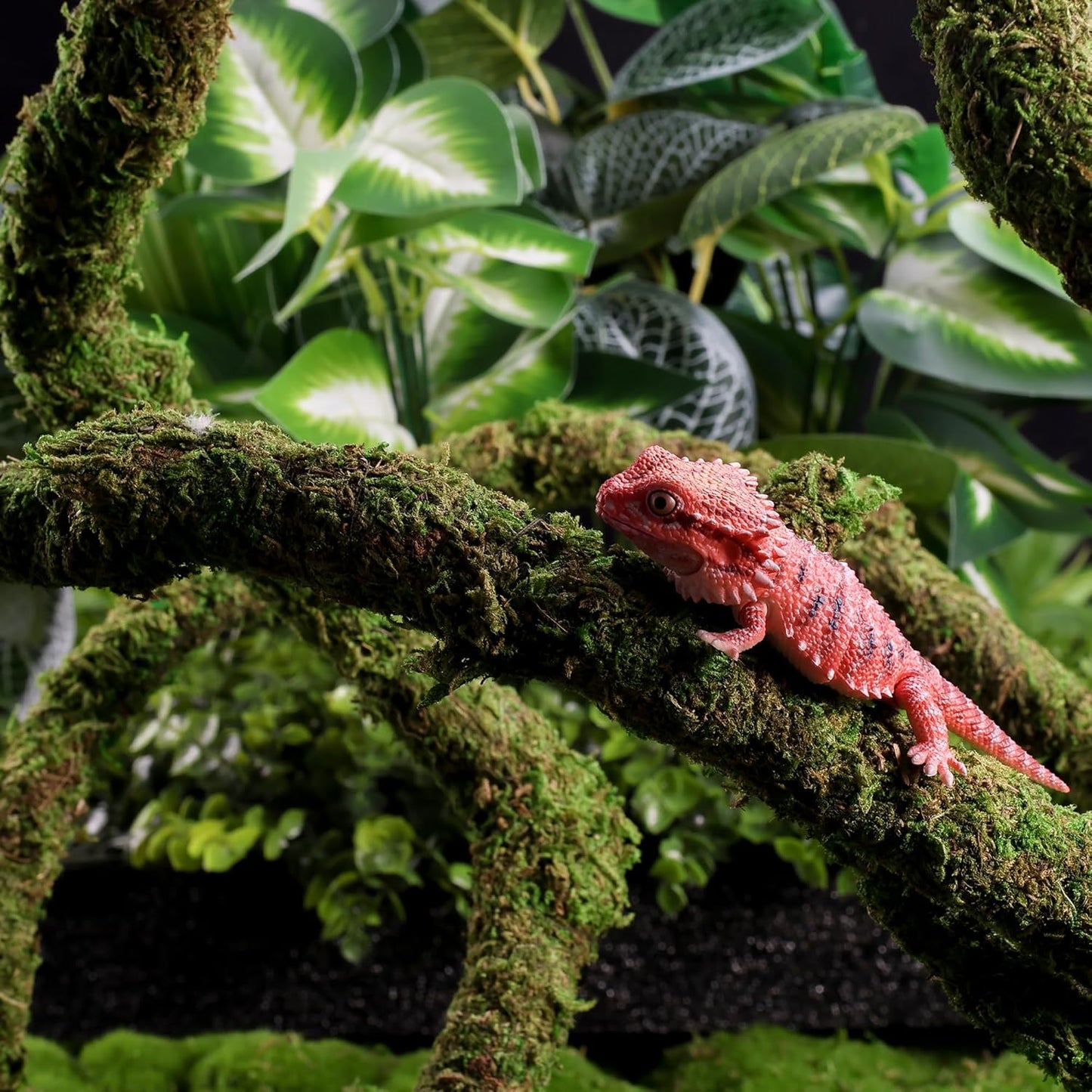 Moss Vine for Reptiles, Bendable Climbing Vines Reptile Tank Accessories, Natural Moss Rope for Leopard Gecko, Lizard, Snake, Chameleon, Frog Terrarium Decor (Jungle Green, 9.8 FT)