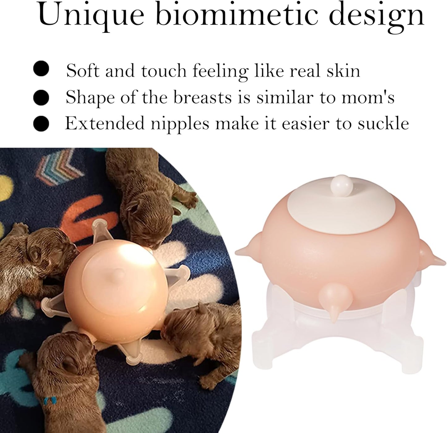 Doggiema Puppy Feeder Puppy Milk Feeder Puppy Nursing Station Puppy feeders for Multiple Puppies Puppy Milk replacer Dongdong pet S Size 150ml (Kitten/Mini Puppy)