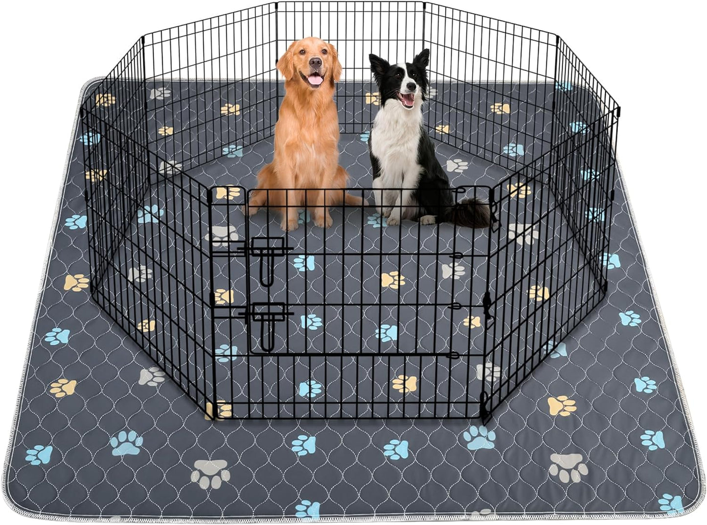 Aitmexcn Washable Puppy Dog Pee Pad, 2PCS 100% Waterproof Whelping Training Mat for Puppy/Senior Dog, Fast Drying Reusable Puppy Pads for Indoor, Outdoor and Car Travel- 36'' x 36''