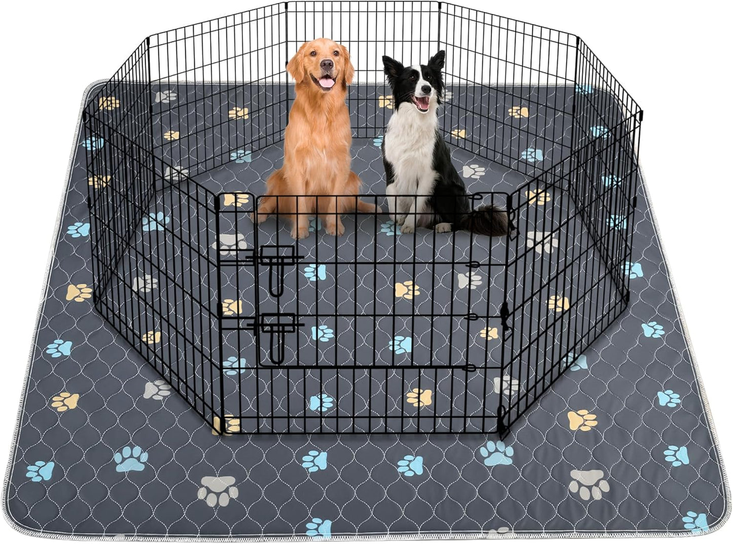 Aitmexcn Washable Puppy Dog Pee Pad, 2PCS 100% Waterproof Whelping Training Mat for Puppy/Senior Dog, Fast Drying Reusable Puppy Pads for Indoor, Outdoor and Car Travel- 36'' x 41''