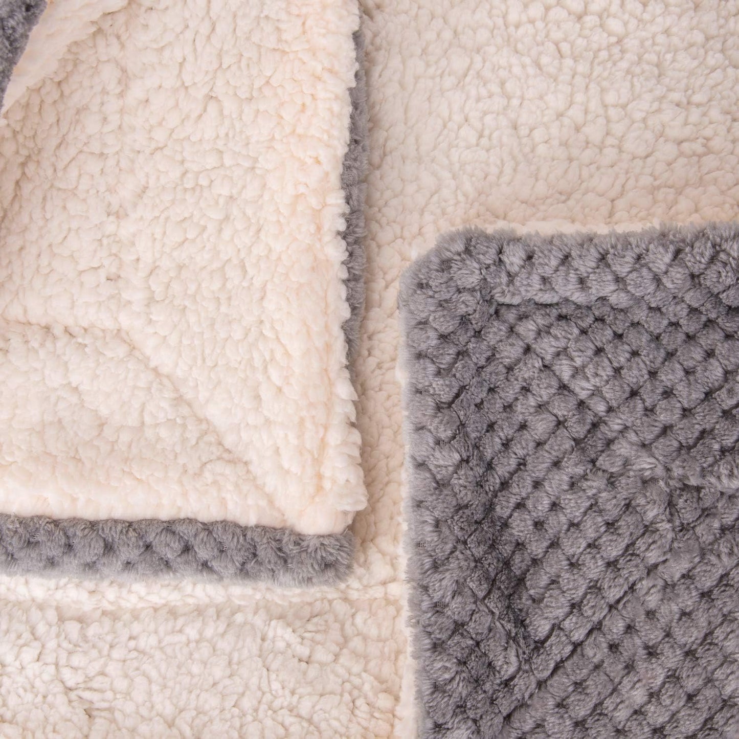 DW-Flint Gray Plush Fleece Receiving Blanket for Dog, Cat, Couch, Sofa, Travel and Outdoor, Camping (32" x 40")