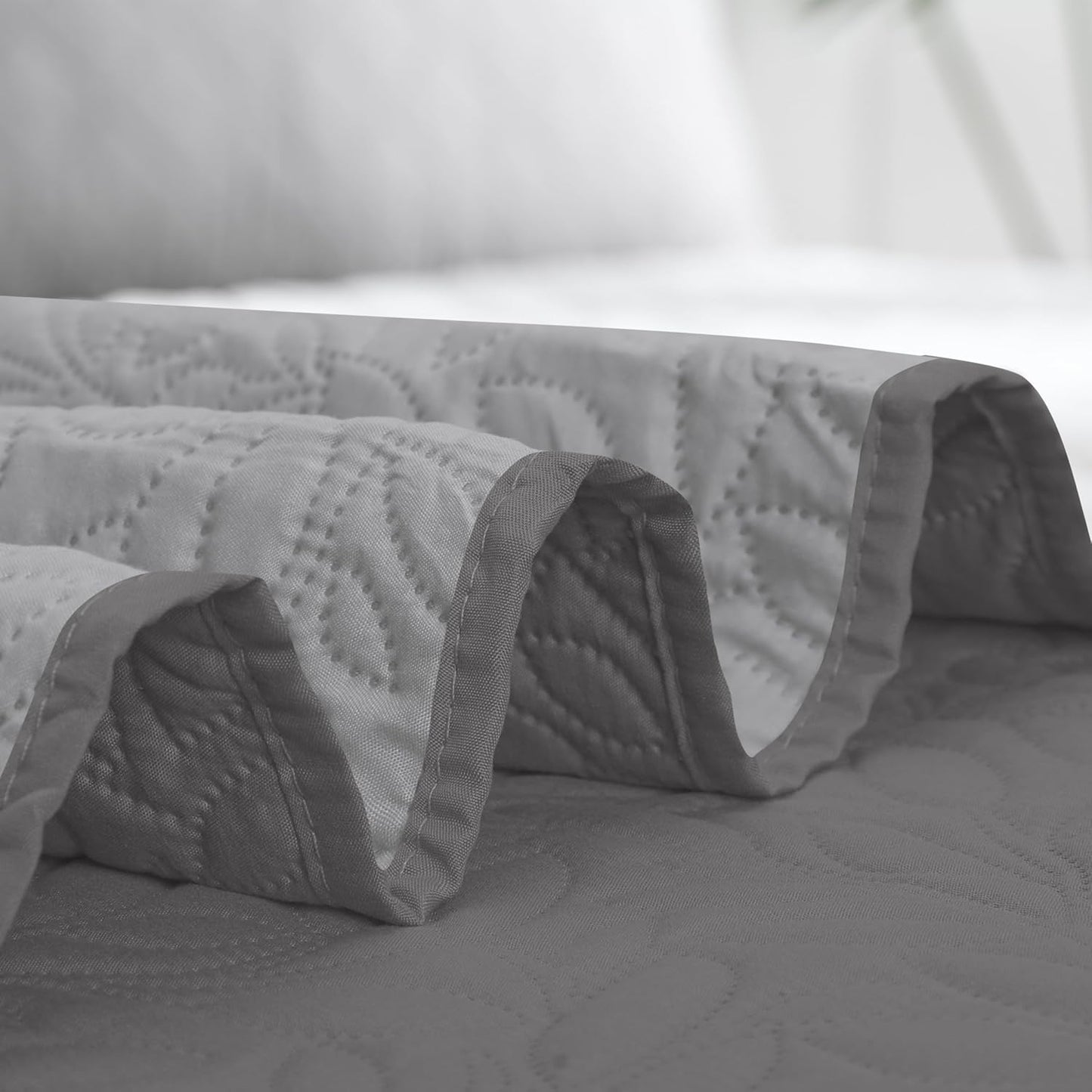 Easy-Going Waterproof Dog Bed Cover Reversible Leak Proof Pet Blanket Replacement Mat for Furniture Washable Couch Cover Sofa Cover for Dogs Cat(82x102 Inch, Gray/Light Gray)