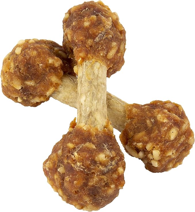 Good'n'Fun Chicken Dumbbells 4 oz, CASE Pack of 12 Individual Bags