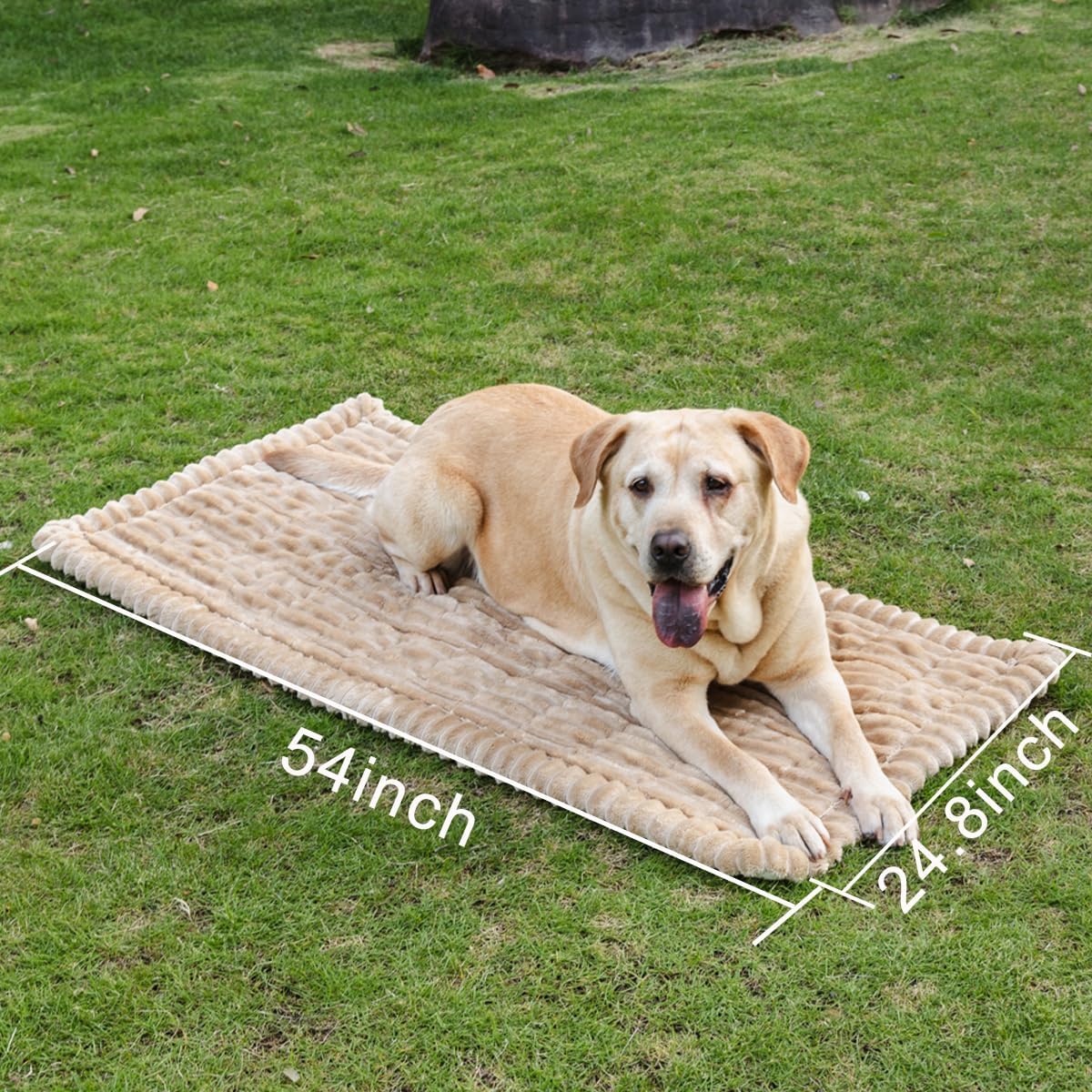 Non-Slip Dog Bed Mat for Car, Fuzzy Backseat Pet Mat, Travel Pet-Friendly Seat Cover for Cars, Compatible with Backseat Extenders and Seat Protectors 24.8x54 inch