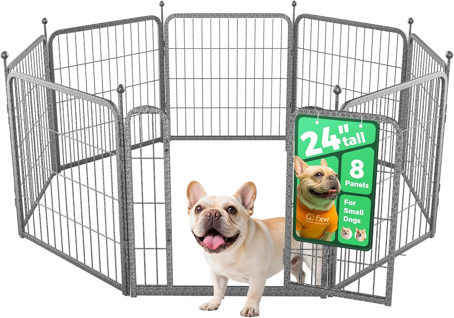 FXW Aster Dog Playpen Designed for Yard, 24inch 8 Panels