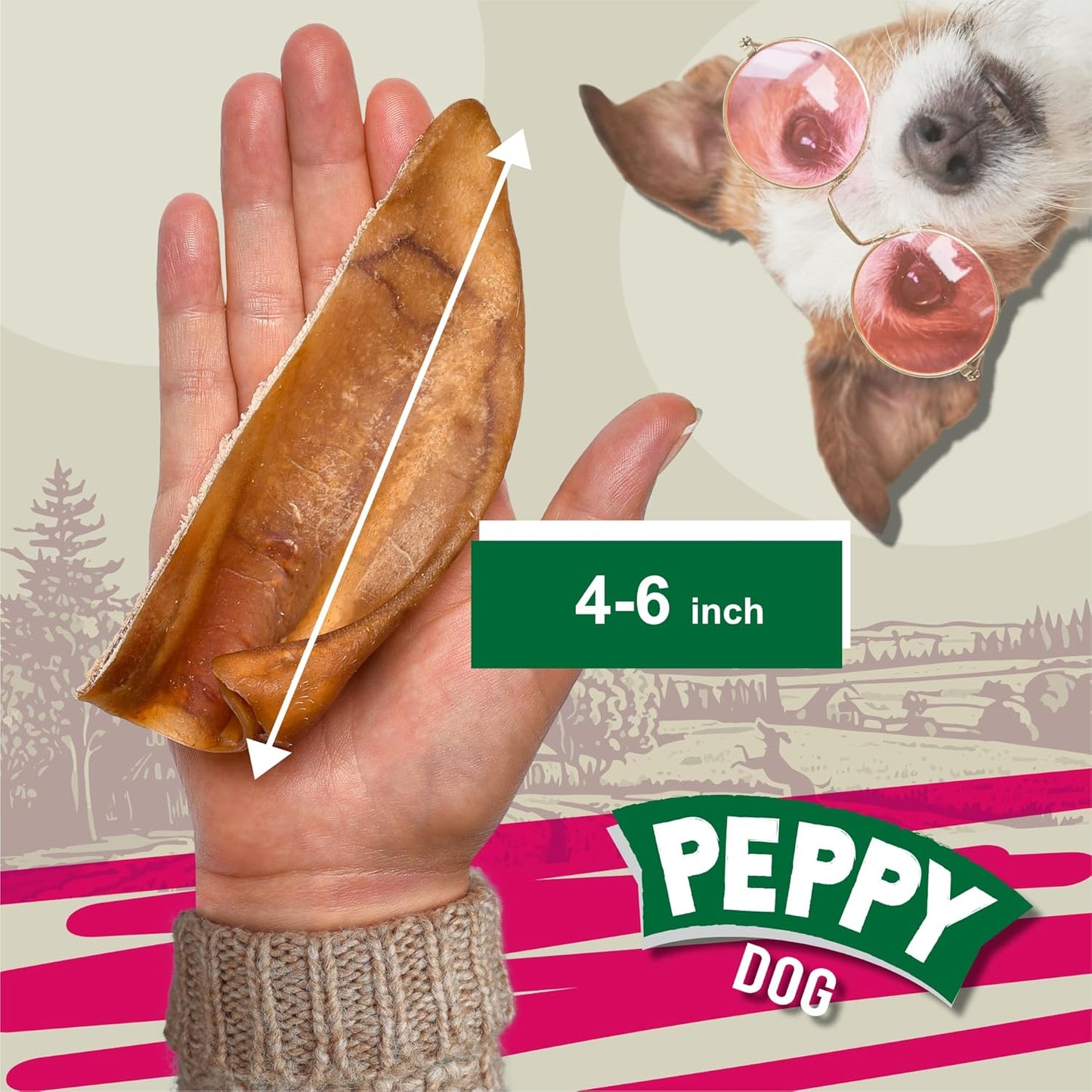 Healthy Half Pig Ears 100 pcs | Natural Single Ingredient Dog Treats | Rawhide Alternative Chews | Dental Snack for All Breeds