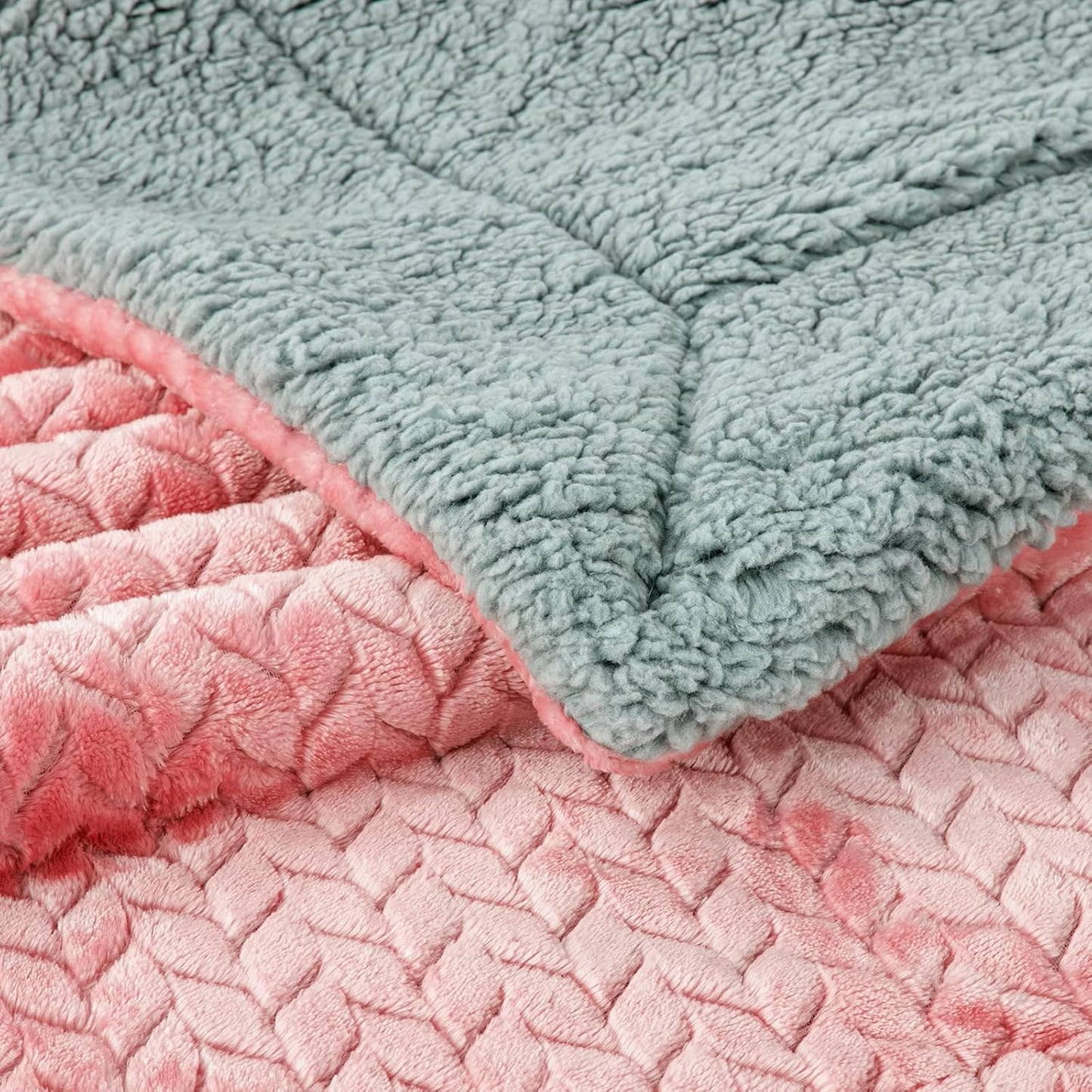 Fuzzy Blanket or Fluffy Blanket for Baby Girl or boy, Soft Warm Cozy Coral Fleece Toddler, Infant or Newborn Receiving Blanket for Crib, Stroller, Travel, Outdoor (32" x 40", MD-Rose Pink)