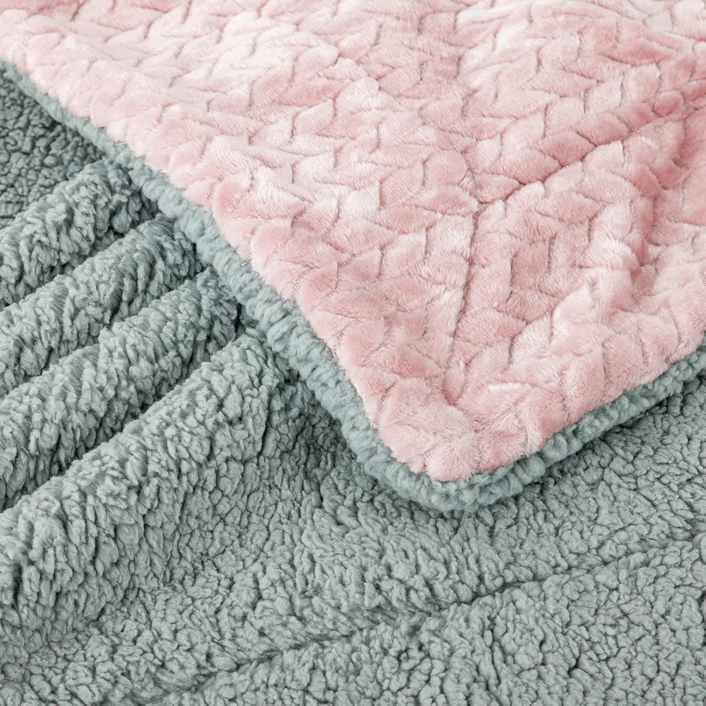 Fuzzy Blanket or Fluffy Blanket for Baby Girl or boy, Soft Warm Cozy Coral Fleece Toddler, Infant or Newborn Receiving Blanket for Crib, Stroller, Travel, Outdoor (40" x 48", MD-Sakura Pink)