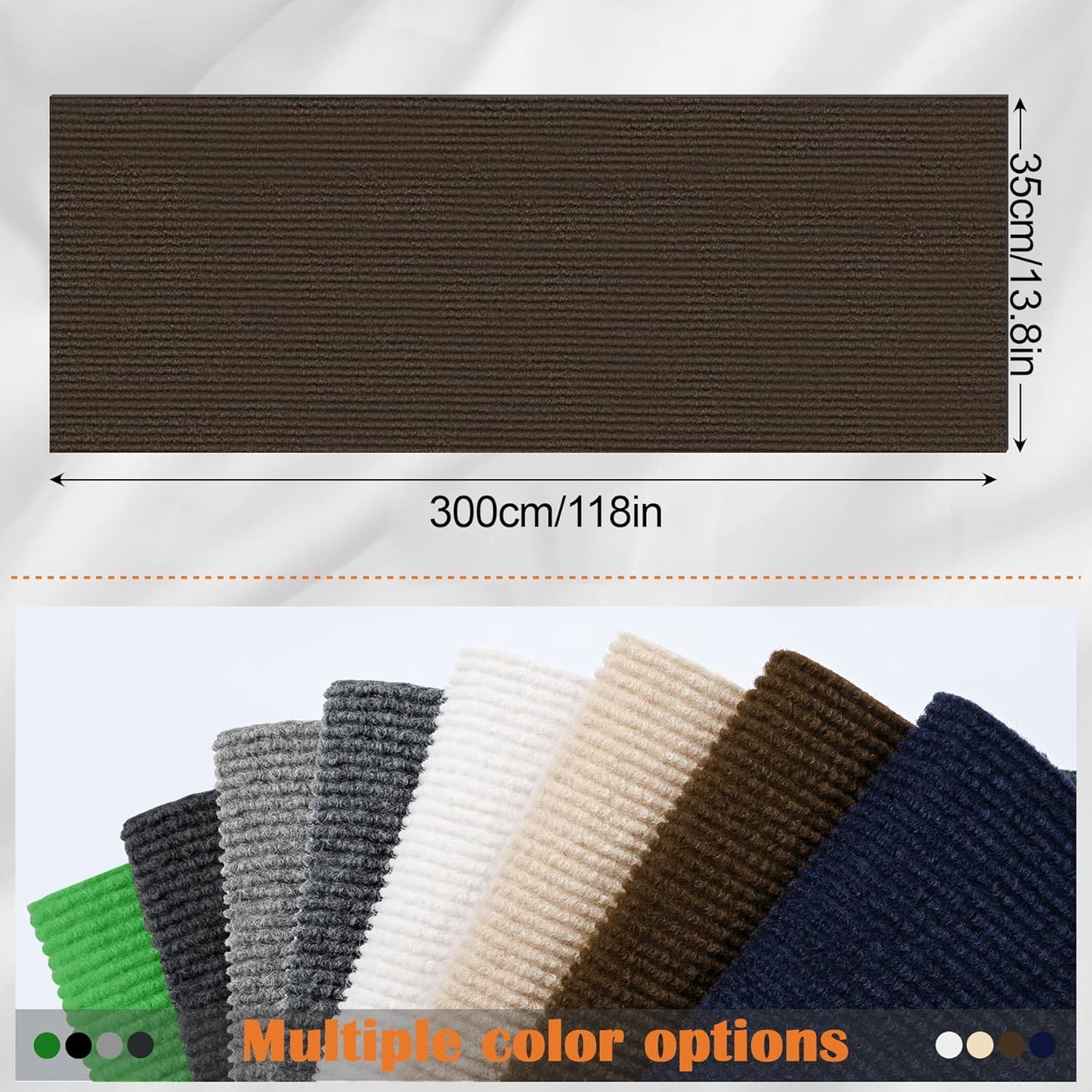 Cat Scratch Furniture Protector - 118" x 13.8" Trimmable Self-Adhesive Cats Claws Scratch Pads, DIY Cat Climbing Couch Protector for Scratch Post Cat Tree Replacement Indoor (Brown)